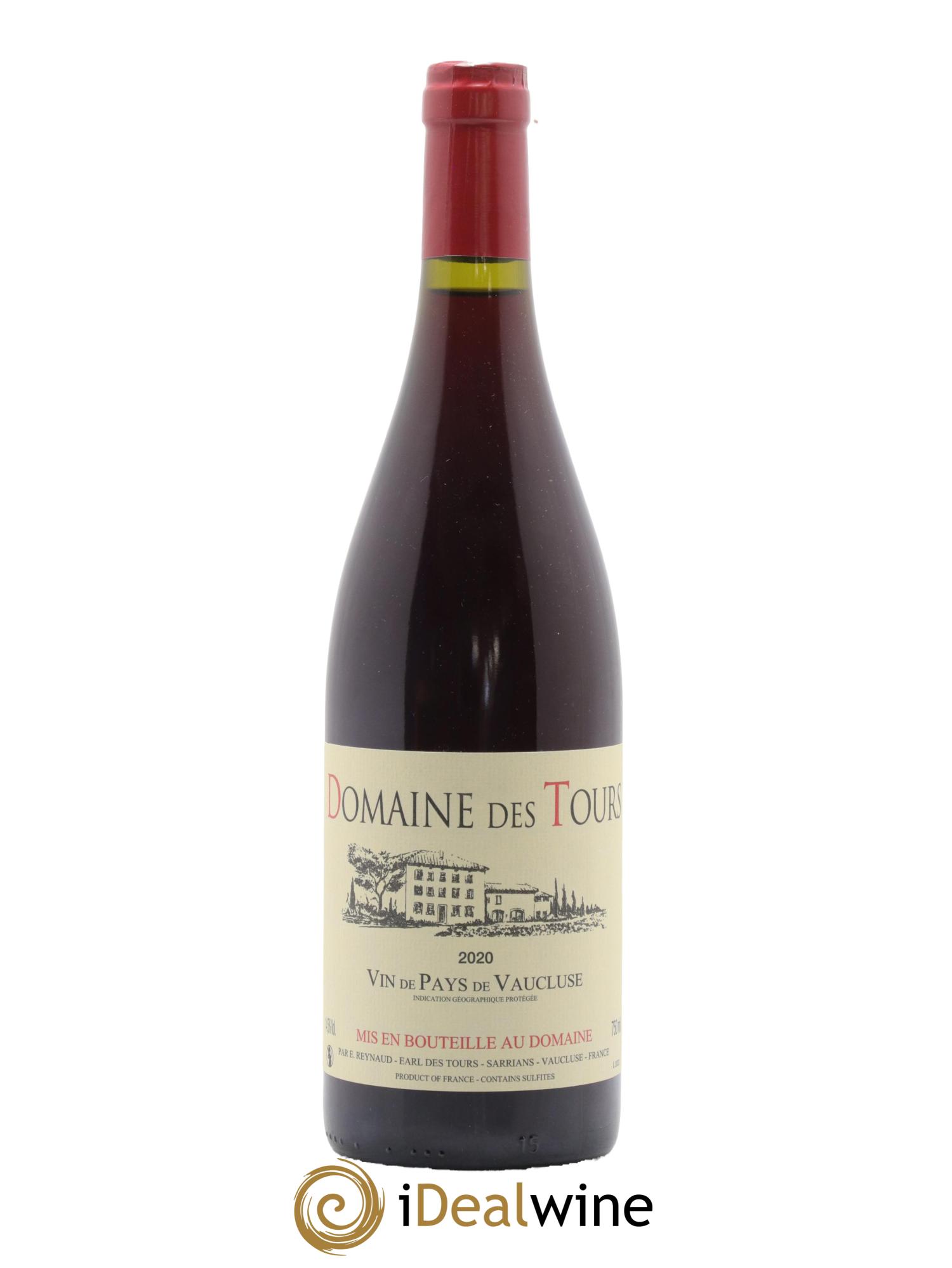 IGP Vaucluse (Vin de Pays de Vaucluse) Domaine des Tours Emmanuel Reynaud 2020 - Lot de 1 bouteille - 0