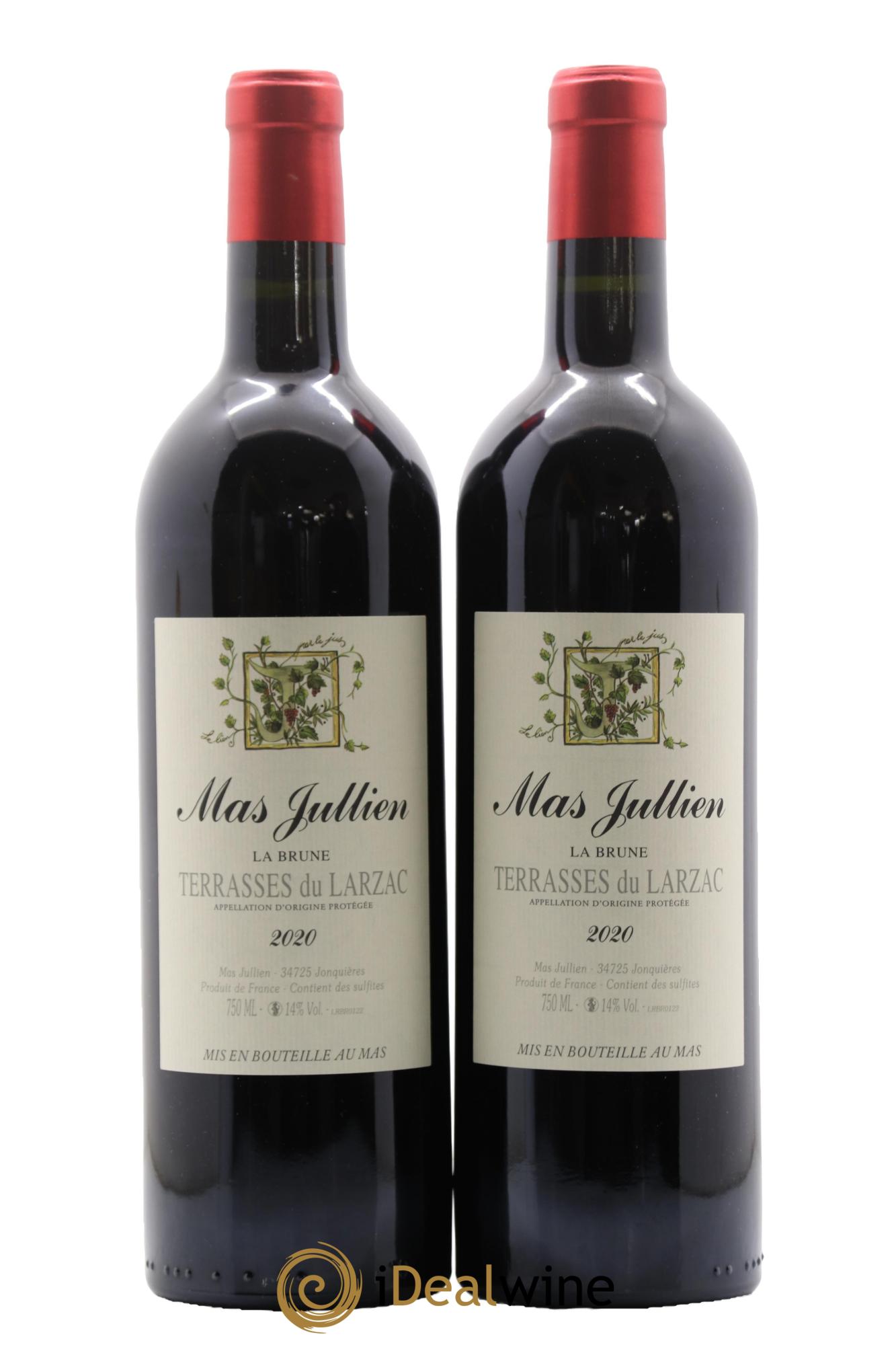 Terrasses du Larzac Mas Jullien La Brune Olivier Jullien 2020 - Lot de 2 bouteilles - 0