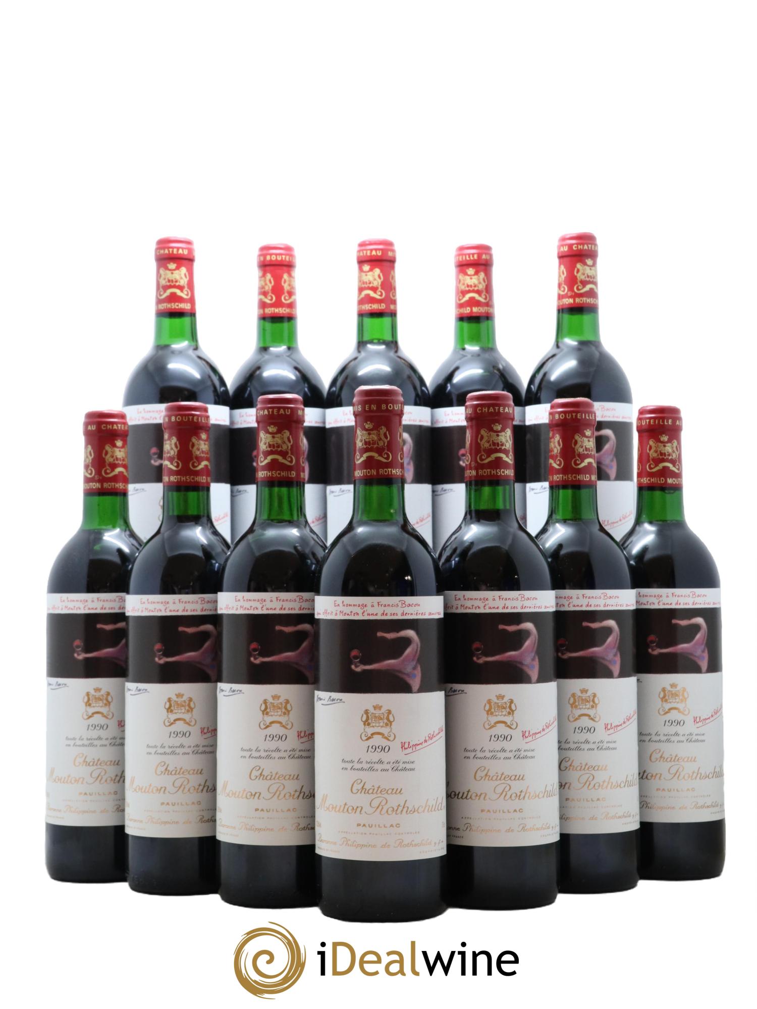 Château Mouton Rothschild 1er Grand Cru Classé 1990 - Lot of 12 bottles - 0