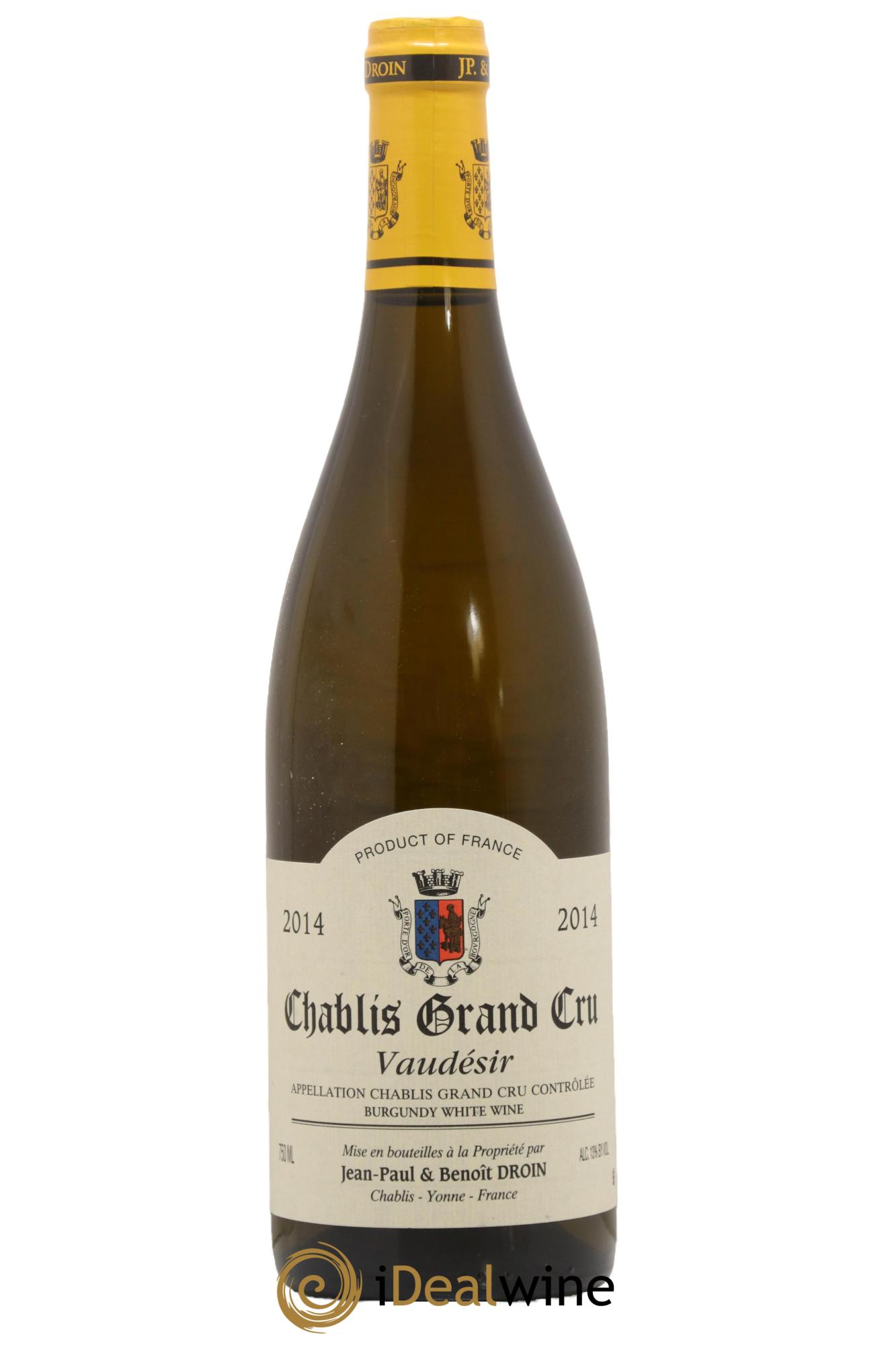 Chablis Grand Cru Vaudésir Jean-Paul & Benoît Droin (Domaine) 2014 - Lot of 1 bottle - 0