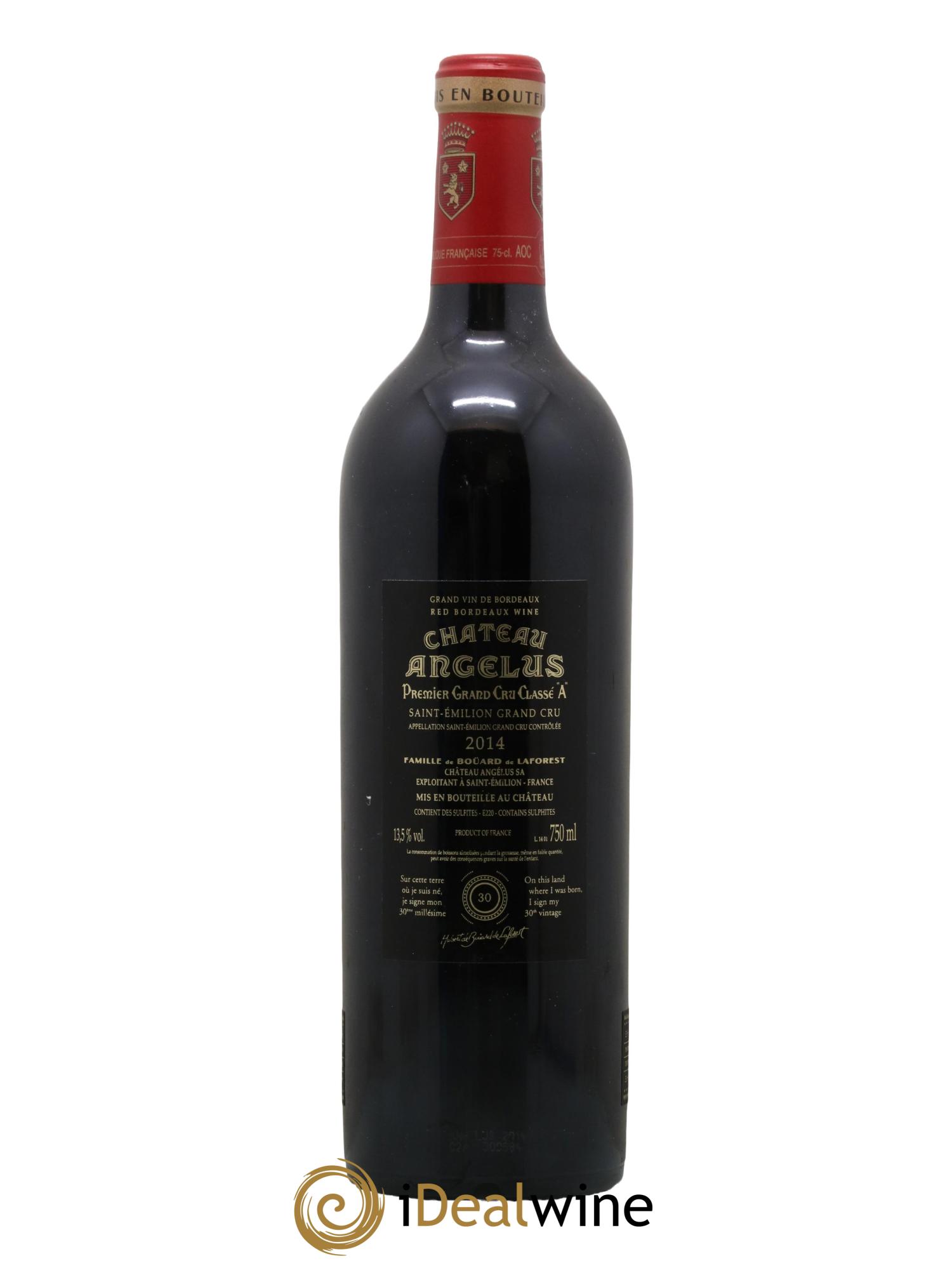 Château Angélus 1er Grand Cru Classé A  2014 - Posten von 1 Flasche - 2