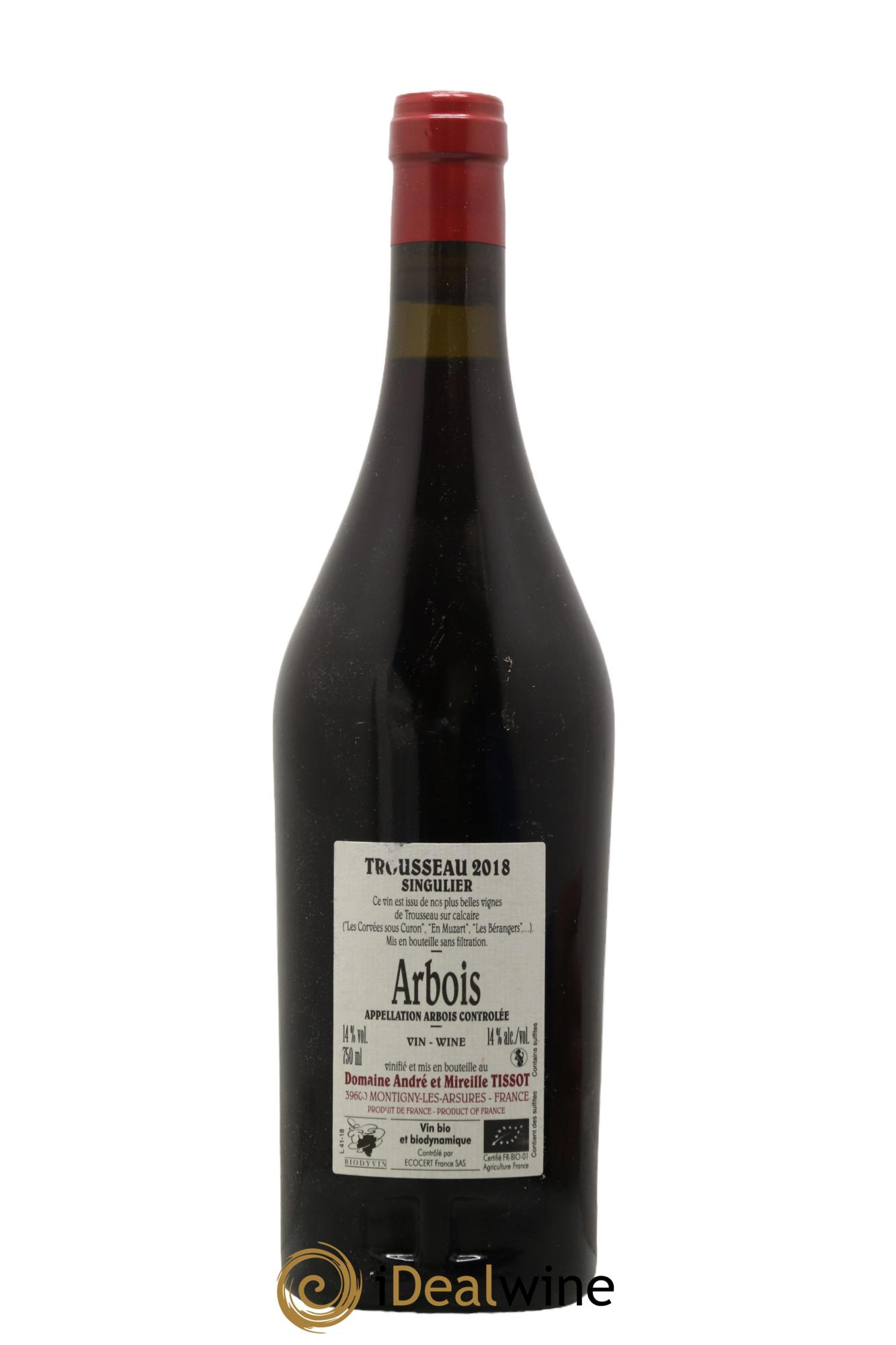 Arbois Trousseau Singulier Bénédicte et Stéphane Tissot 2018 - Lot of 1 bottle - 1