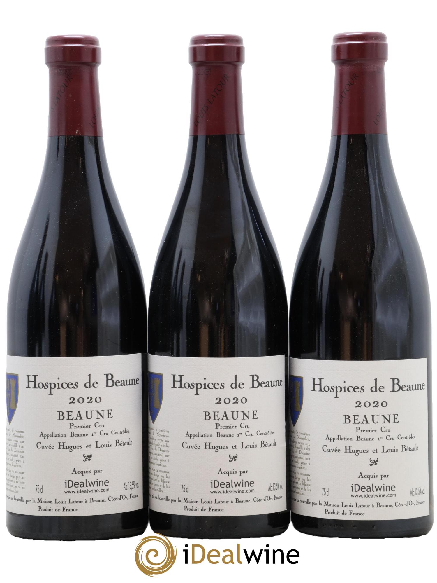 Beaune 1er Cru Hospices de Beaune cuvée Hugues et Louis Bétault Louis Latour 2020 - Lot of 6 bottles - 2