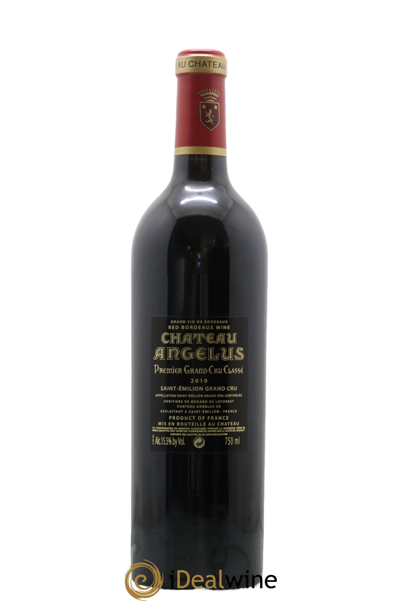 Château Angélus 1er Grand Cru Classé A 2010 - Lot de 1 bouteille - 1