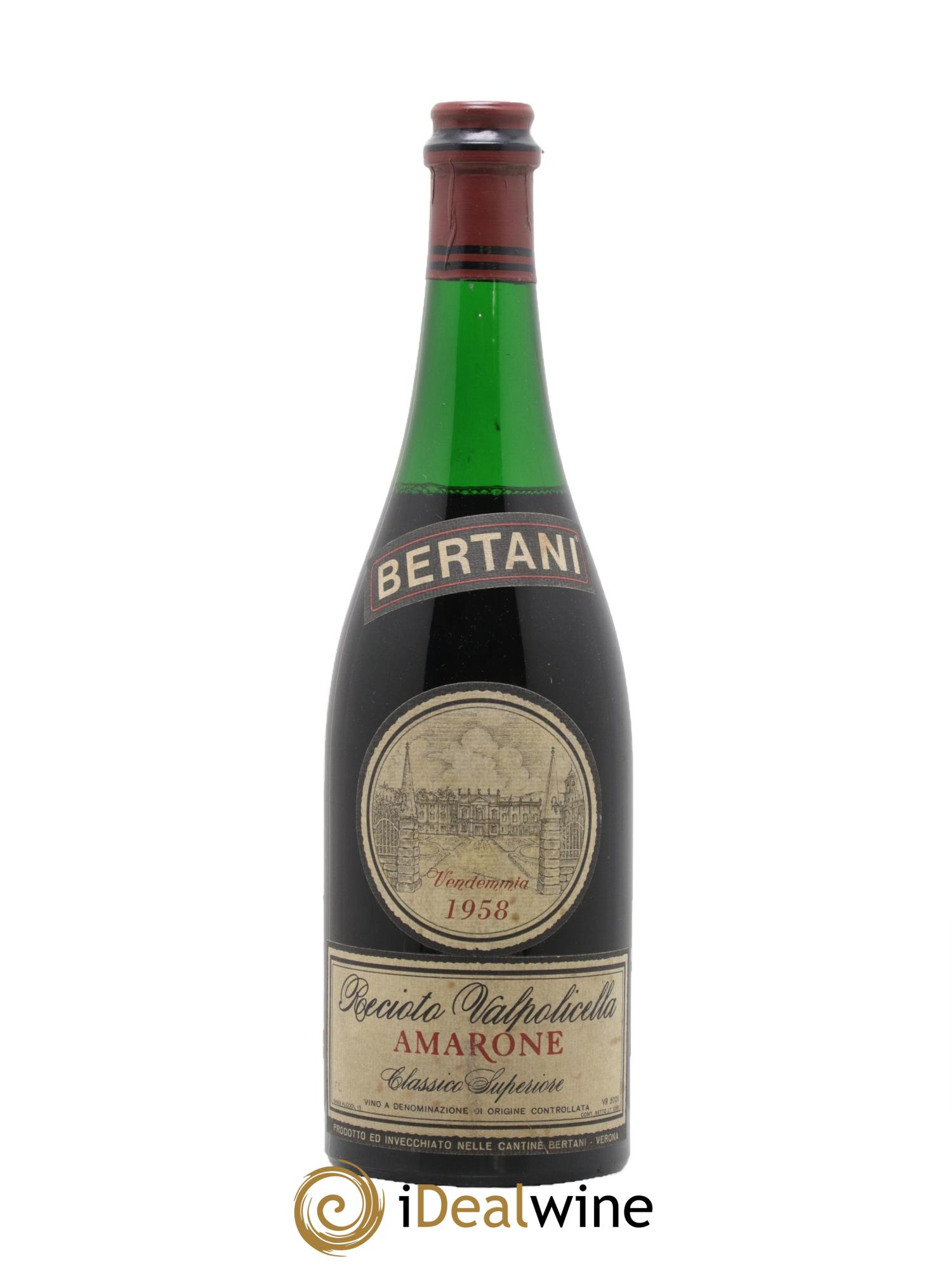 Amarone della Valpolicella Classico DOC Bertani Recioto Superiore 1958 - Posten von 1 Flasche - 0