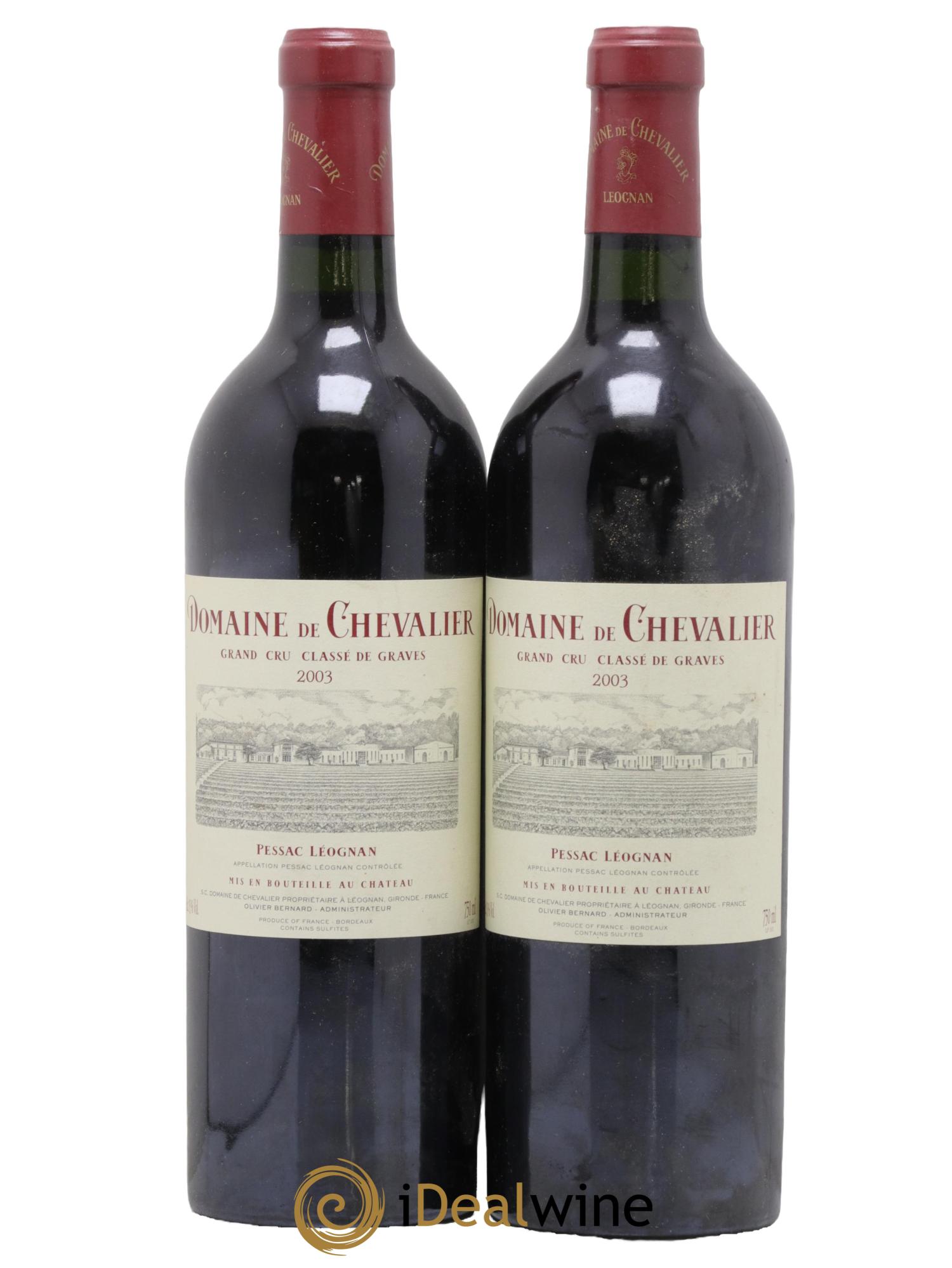 Domaine de Chevalier Cru Classé de Graves 2003 - Lot de 2 bouteilles - 0