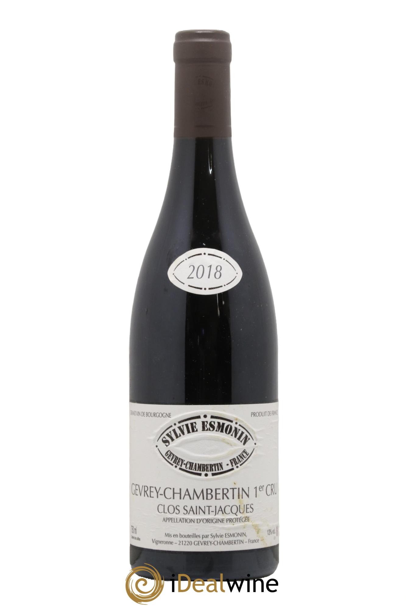 Gevrey-Chambertin 1er Cru Clos Saint Jacques Sylvie Esmonin 2018 - Lot of 1 bottle - 0