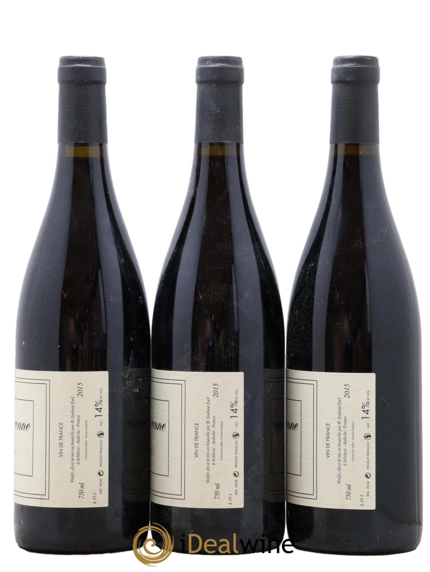 Vin de France La Souteronne Hervé Souhaut - Domaine Romaneaux-Destezet 2015 - Lot de 3 bouteilles - 1