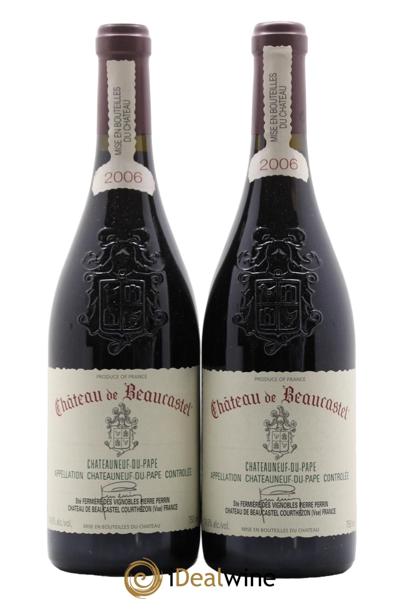 Châteauneuf-du-Pape Château de Beaucastel Famille Perrin 2006 - Lot de 2 bouteilles - 0