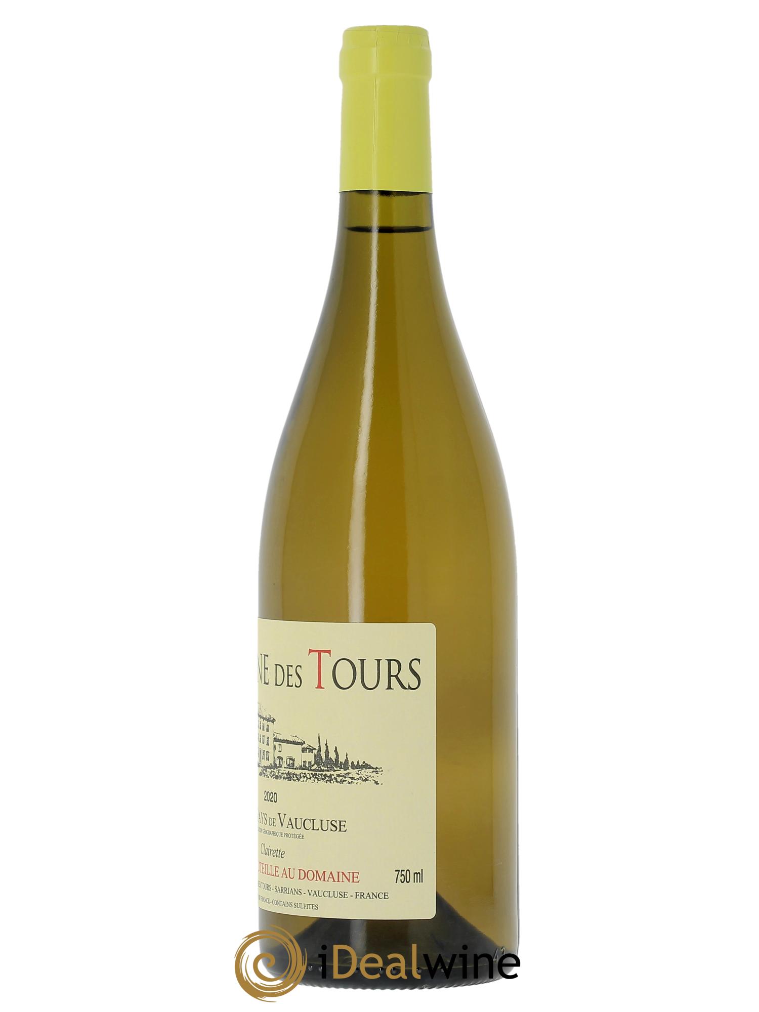 IGP Vaucluse (Vin de Pays de Vaucluse) Domaine des Tours Clairette Emmanuel Reynaud  2020 - Lot de 1 bouteille - 1