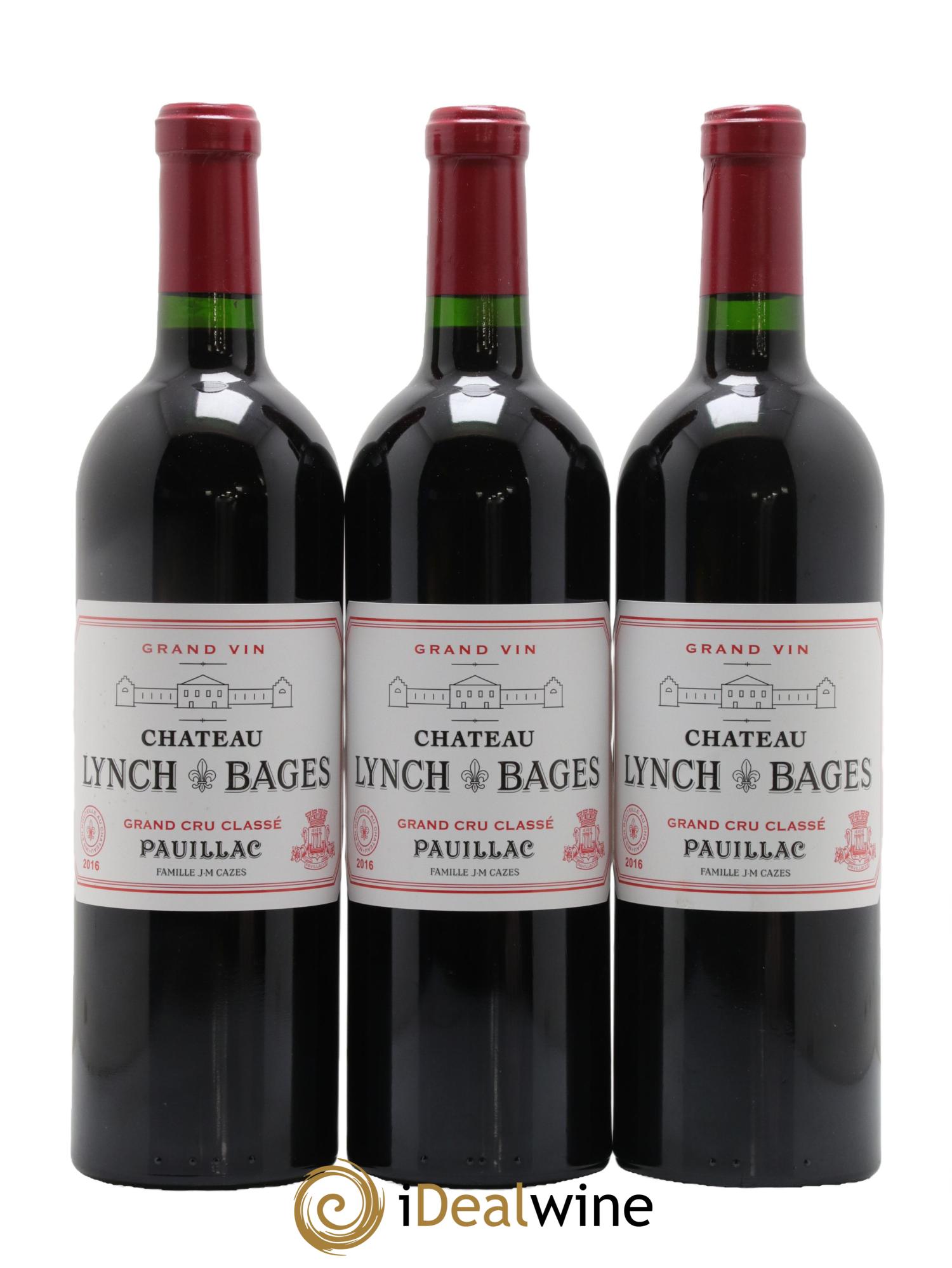 Château Lynch Bages 5ème Grand Cru Classé 2016 - Lot de 3 bouteilles - 0