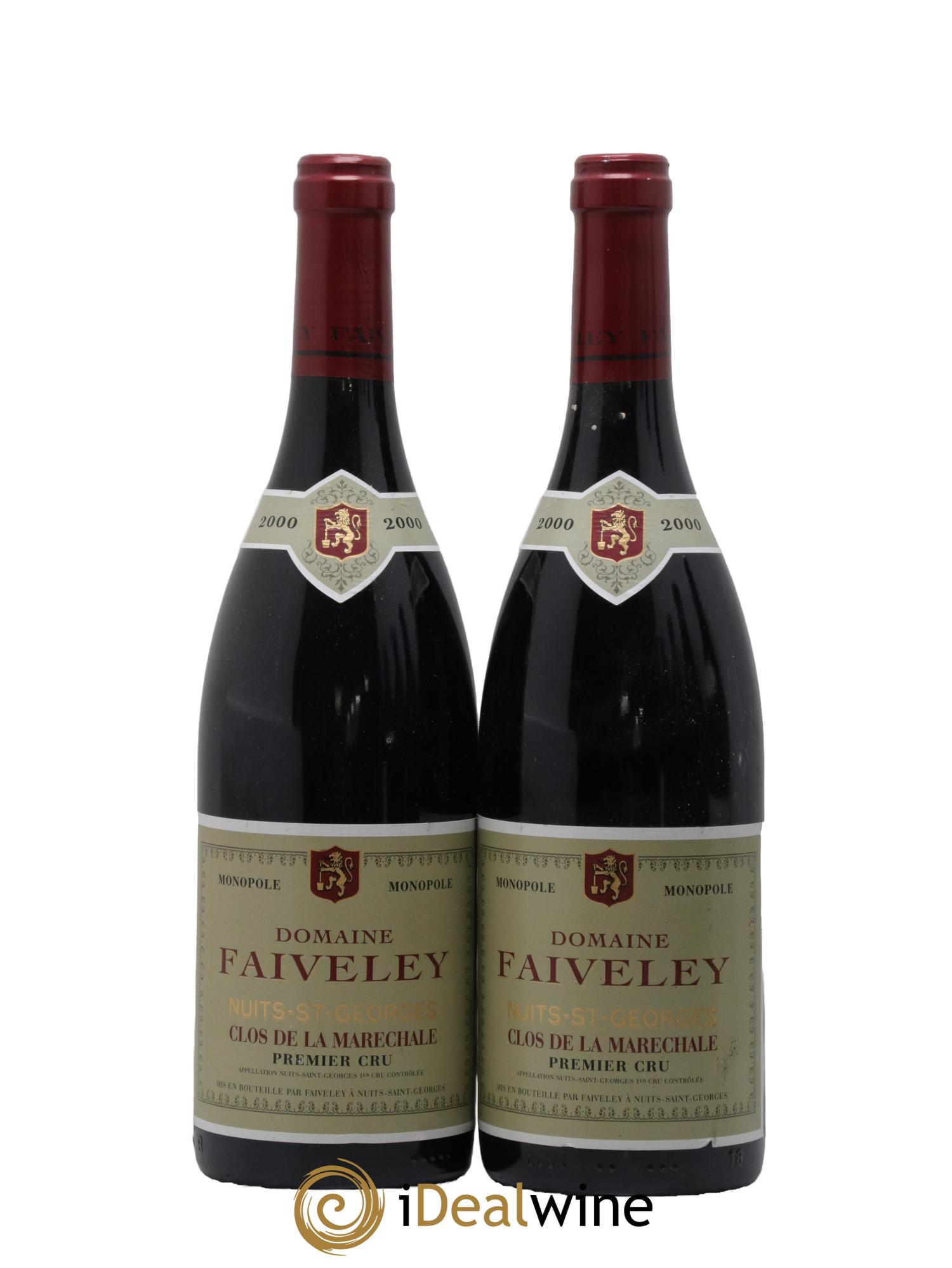 Nuits Saint-Georges 1er Cru Clos de la Maréchale Faiveley 2000 - Lotto di 2 bottiglie - 0