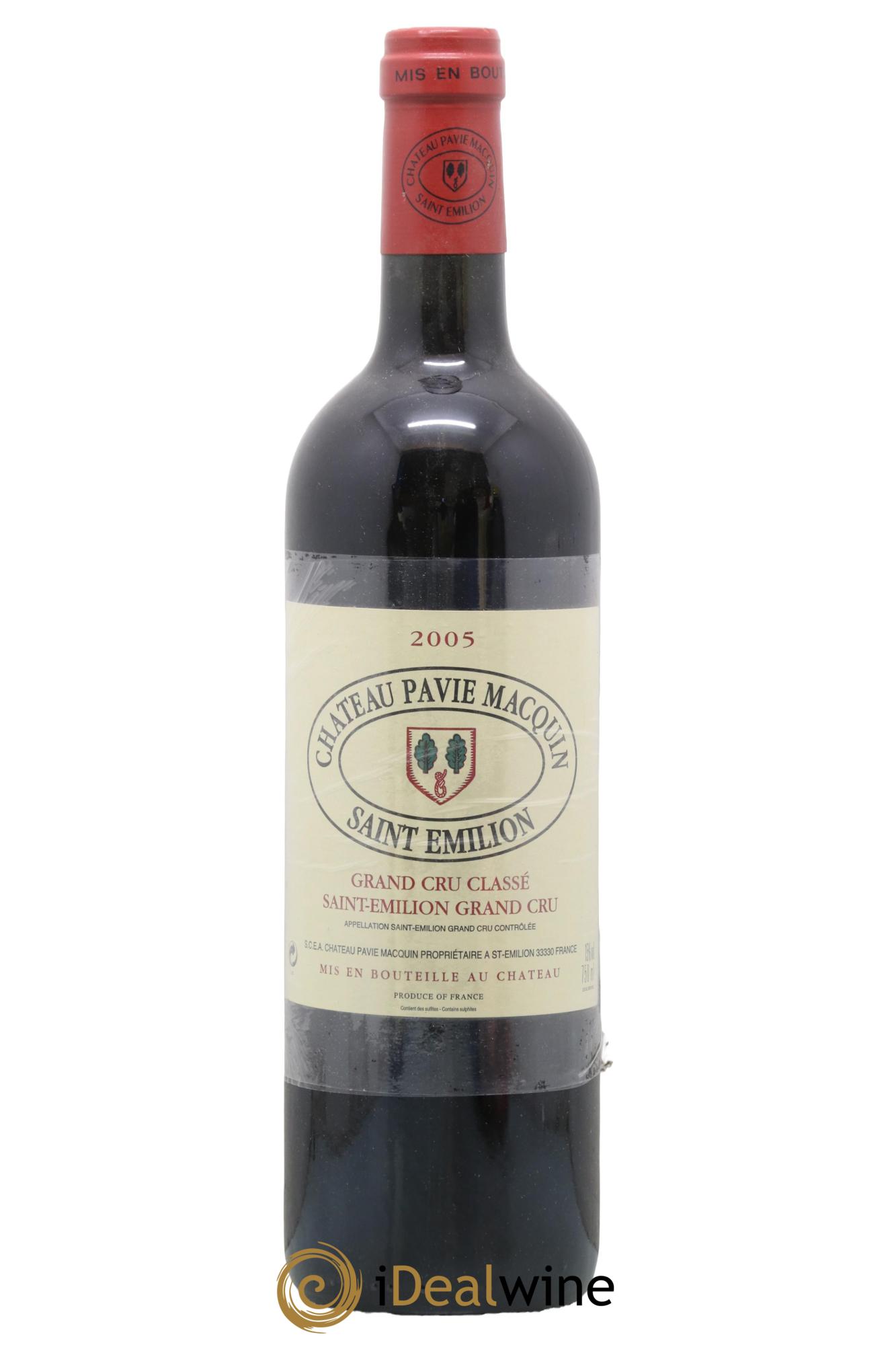 Château Pavie Macquin 1er Grand Cru Classé B  2005 - Lot de 1 bouteille - 0