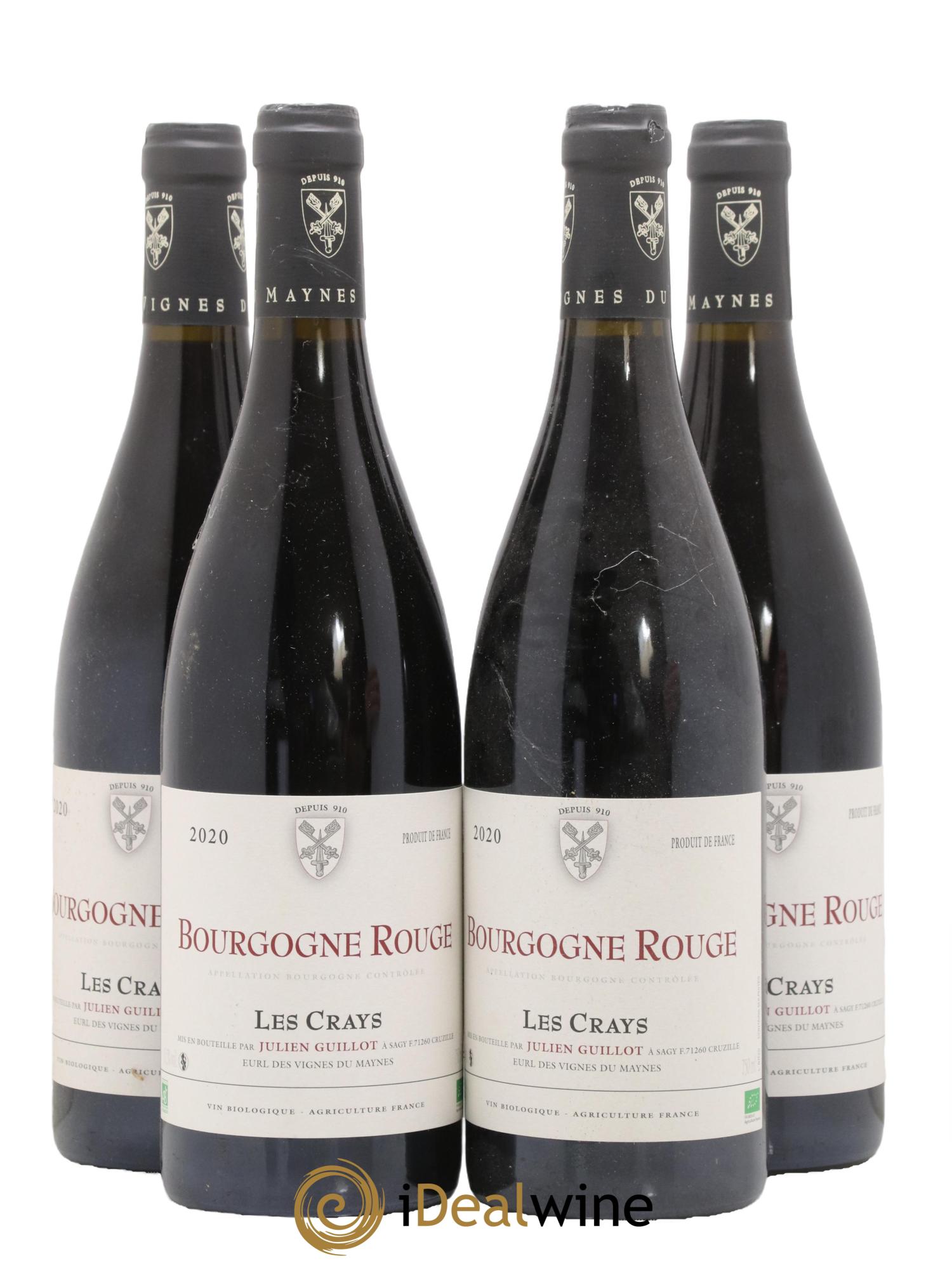 Bourgogne Les Crays Les Vignes du Maynes 2020 - Lot de 4 bouteilles - 0