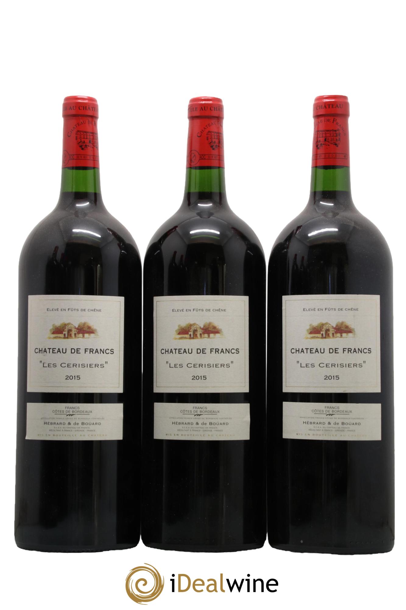 Château de Francs - Les Cerisiers 2015 - Lot of 3 magnums - 0