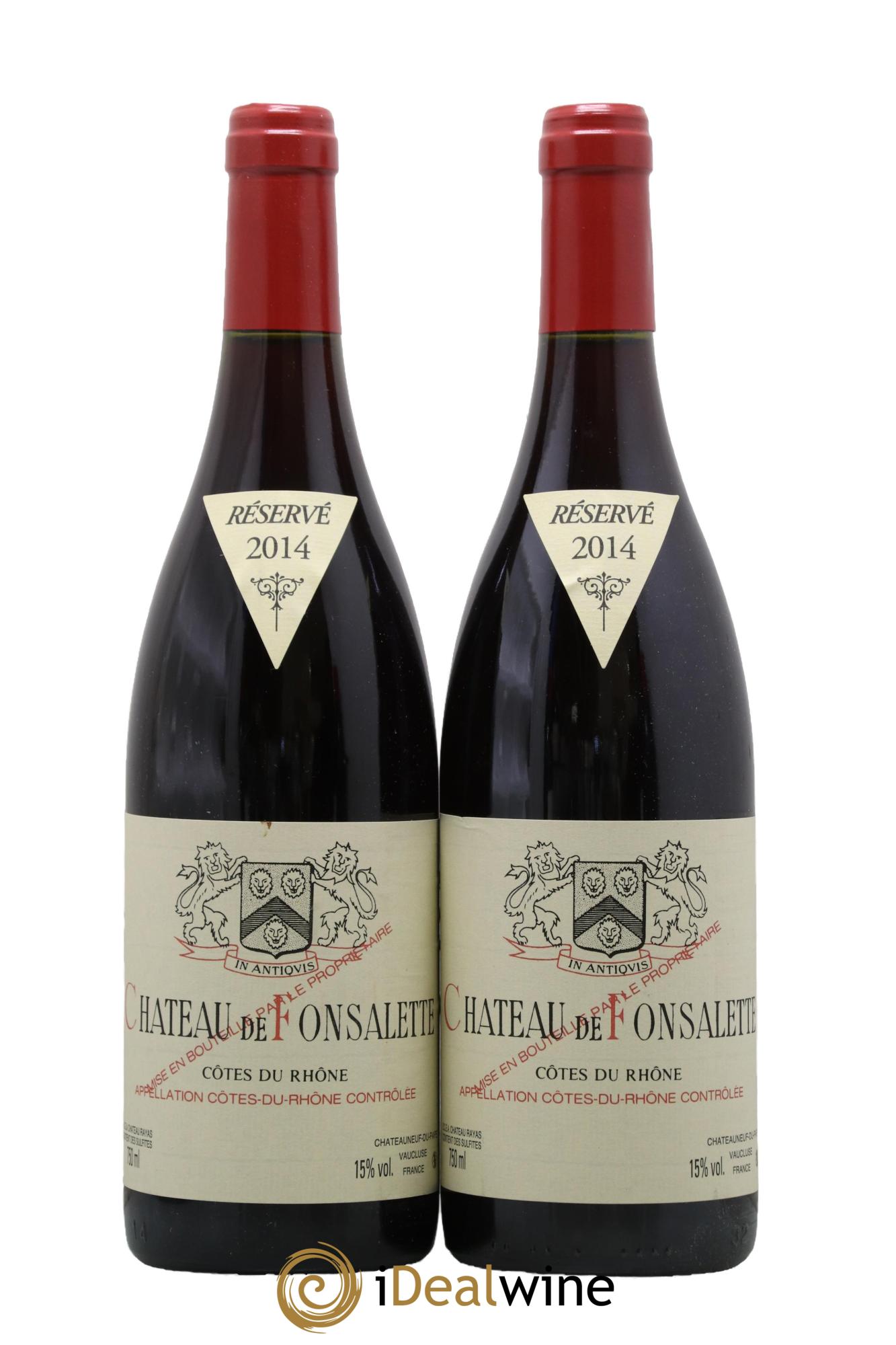 Côtes du Rhône Château de Fonsalette Emmanuel Reynaud 2014 - Lot de 2 bouteilles - 0