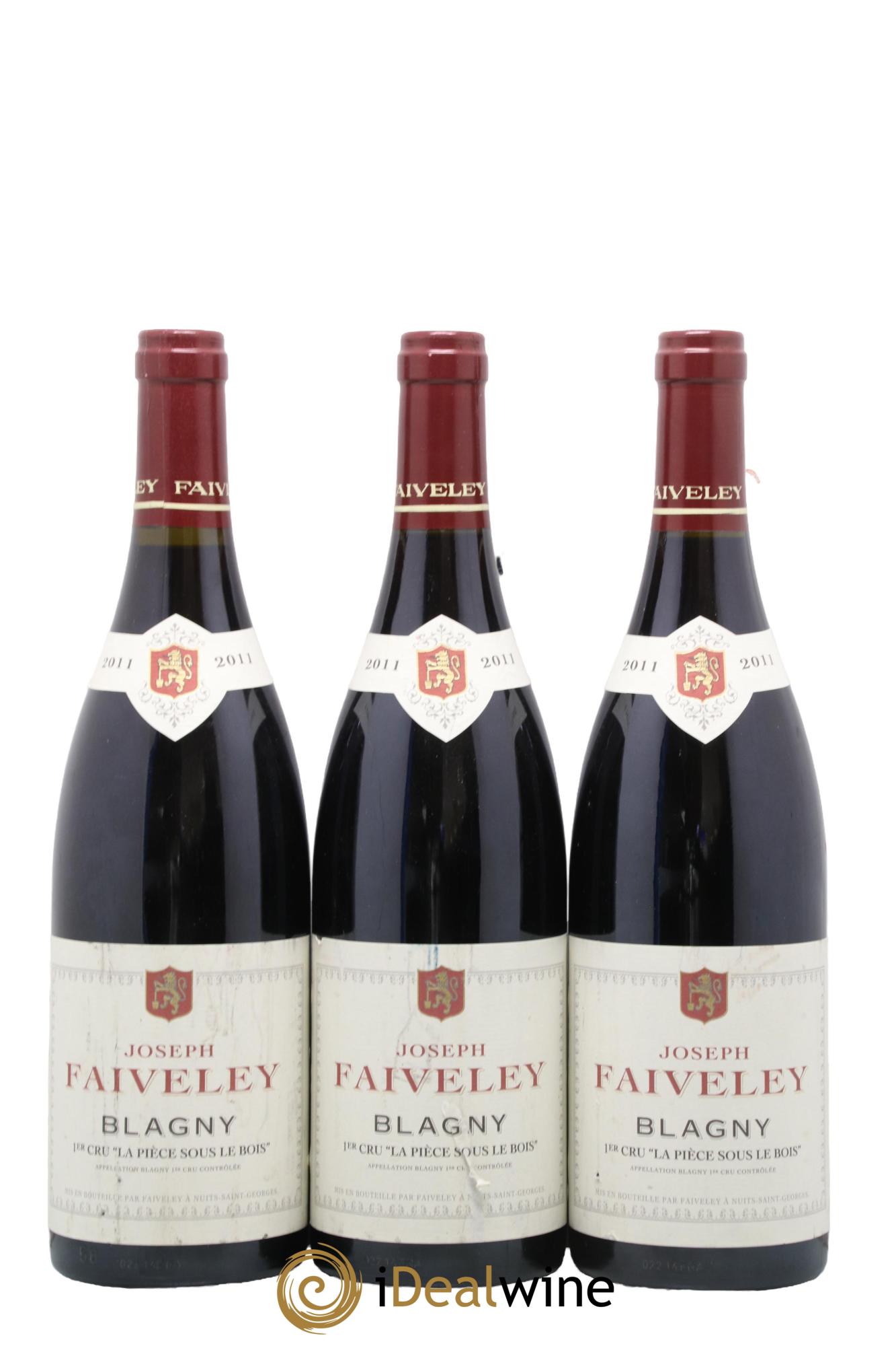 Blagny 1er Cru La Pièce Sous Le Bois Joseph Faiveley 2011 - Posten von 3 Flaschen - 0