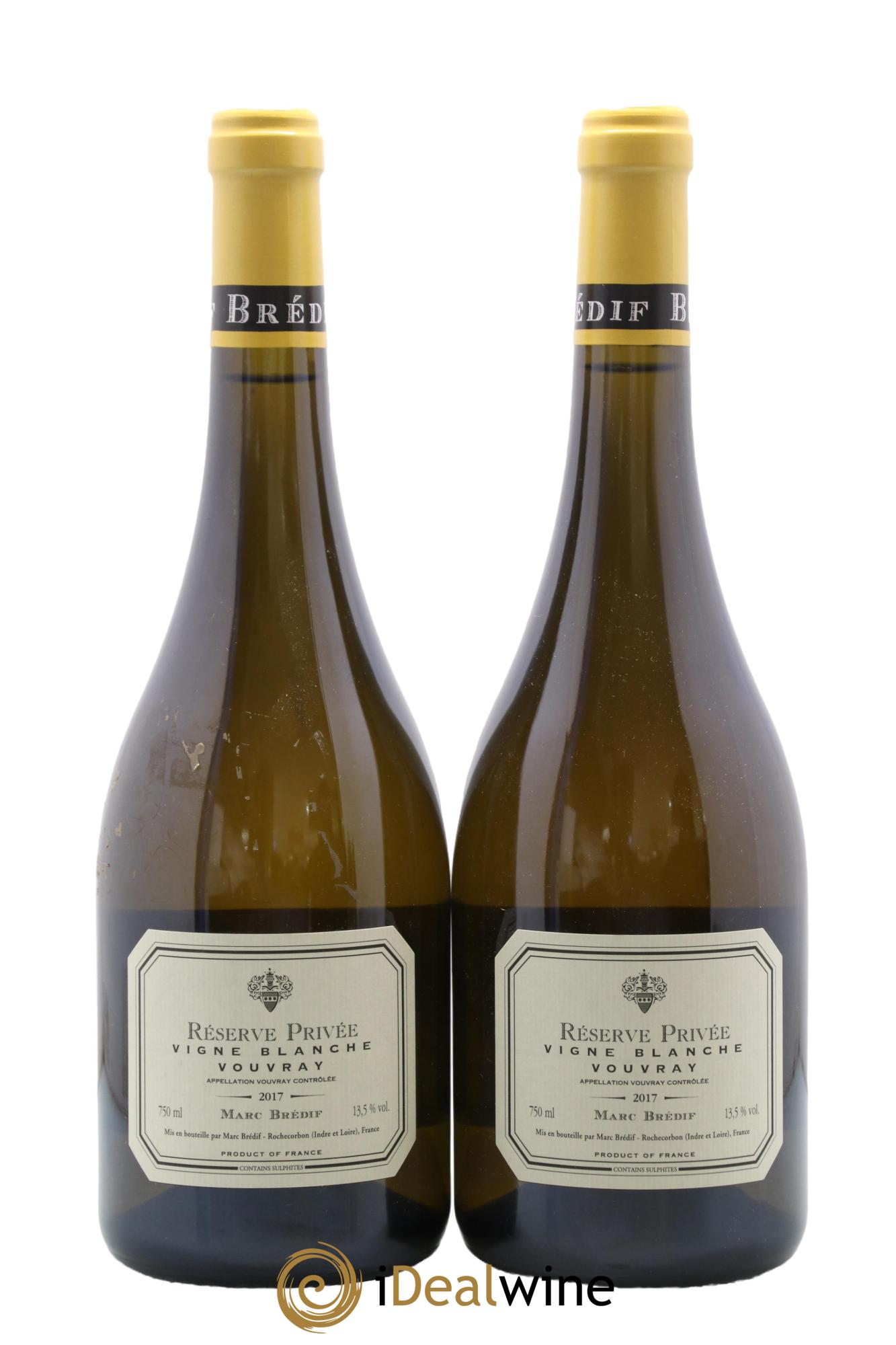 Vouvray Réserve Privée Vigne Blanche Domaine Brédif 2017 - Posten von 2 Flaschen - 0