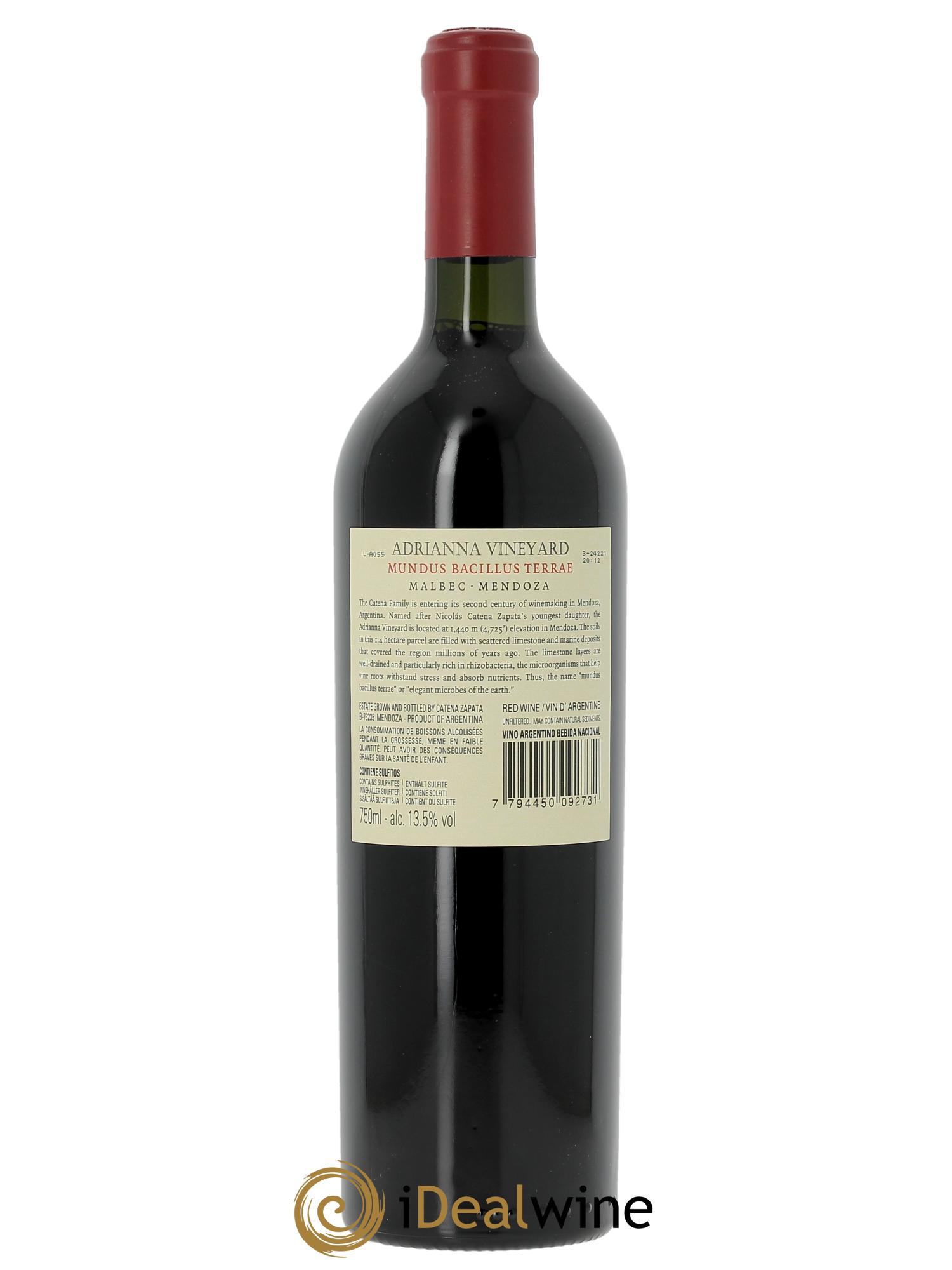 Mendoza Catena Zapata Nicolas (CBO a partir de 6 bts) 2021 - Lot de 1 bouteille - 1