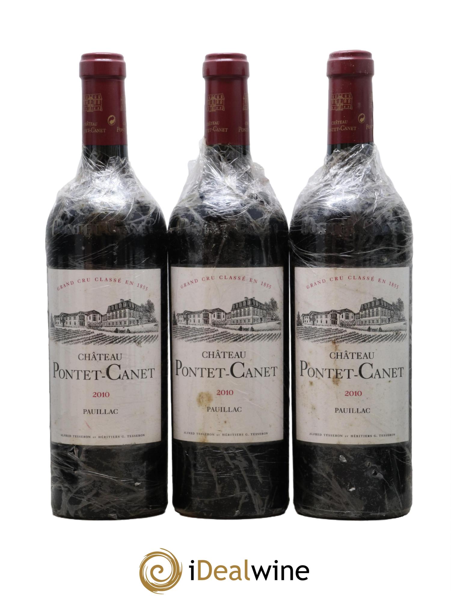 Château Pontet Canet 5ème Grand Cru Classé 2010 - Lotto di 3 bottiglie - 0