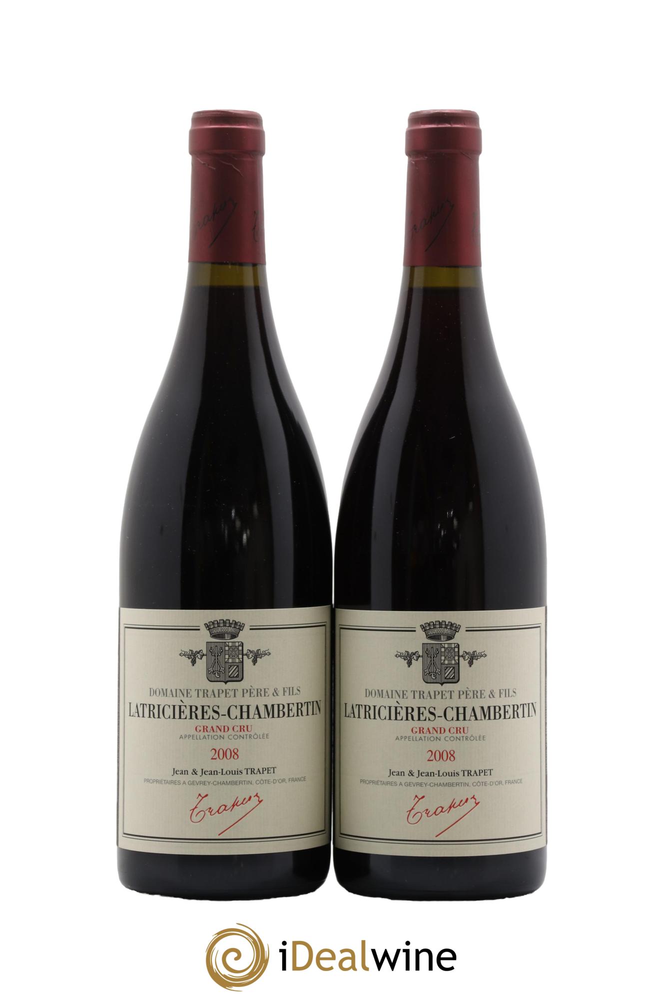 Latricières-Chambertin Grand Cru Domaine Trapet  2008 - Lot de 2 bouteilles - 0