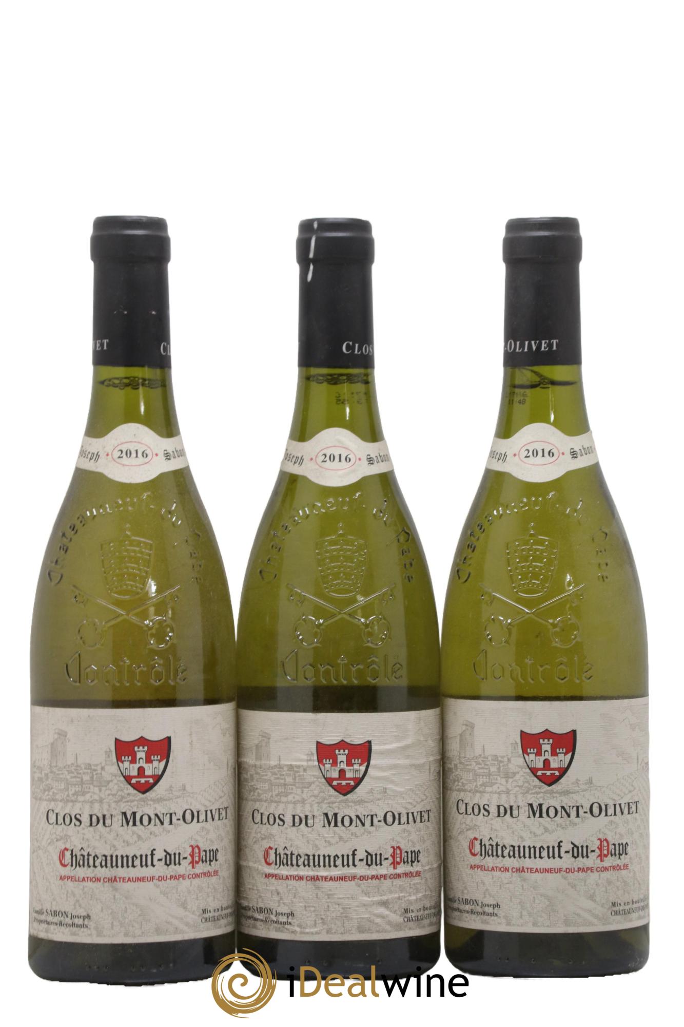 Châteauneuf-du-Pape Clos du Mont-Olivet 2016 - Lotto di 3 bottiglie - 0