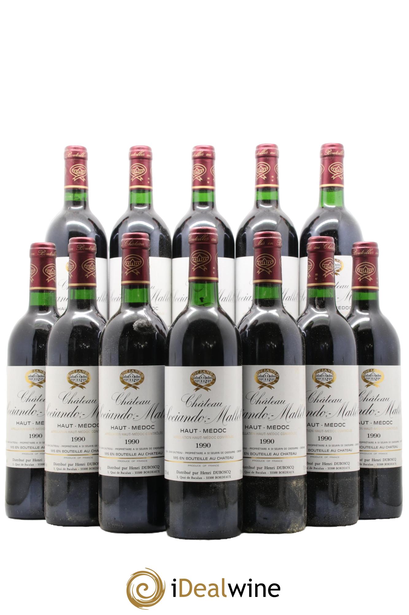 Château Sociando Mallet 1990 - Posten von 12 Flaschen - 0