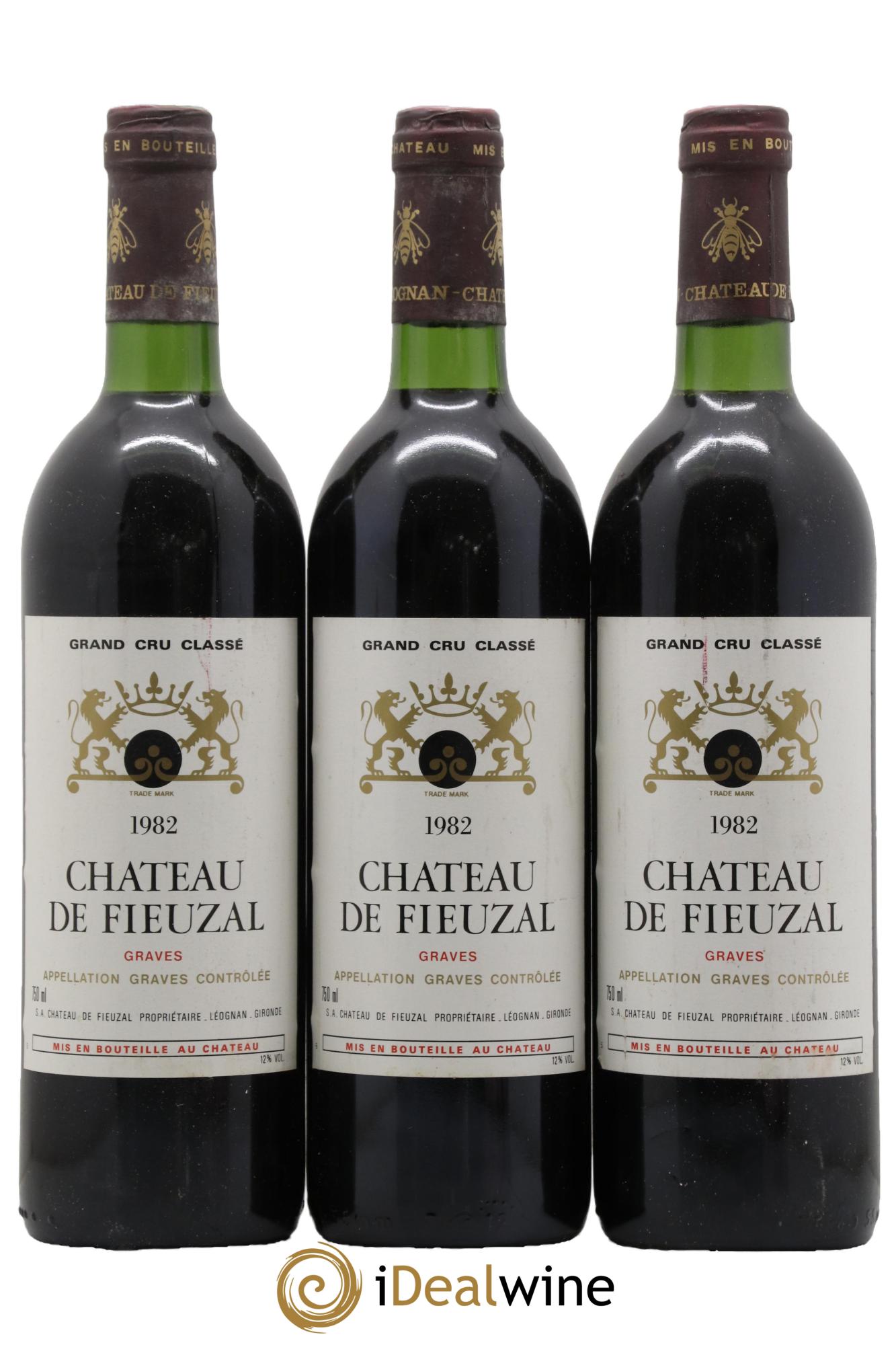 Château de Fieuzal Cru Classé de Graves 1982 - Lotto di 3 bottiglie - 0