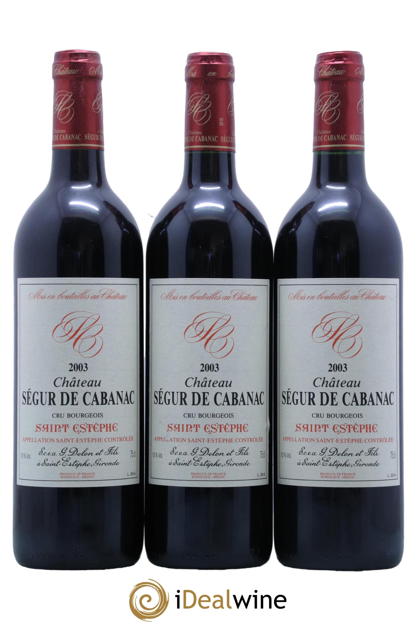 Château Ségur de Cabanac Cru Bourgeois  2003 - Lotto di 6 bottiglie - 2