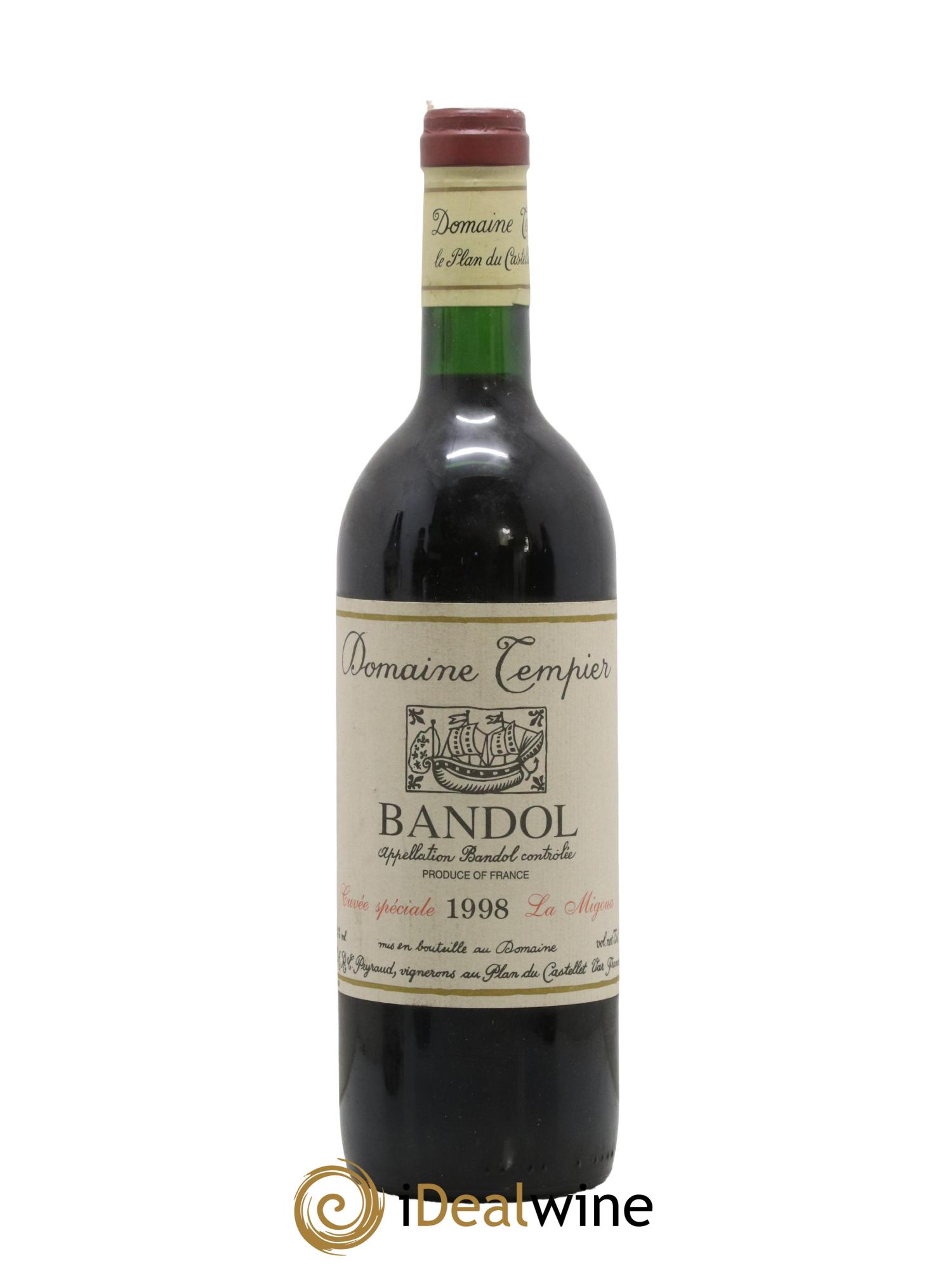 Bandol Domaine Tempier Cuvée La Migoua Famille Peyraud 1998 - Posten von 1 Flasche - 0