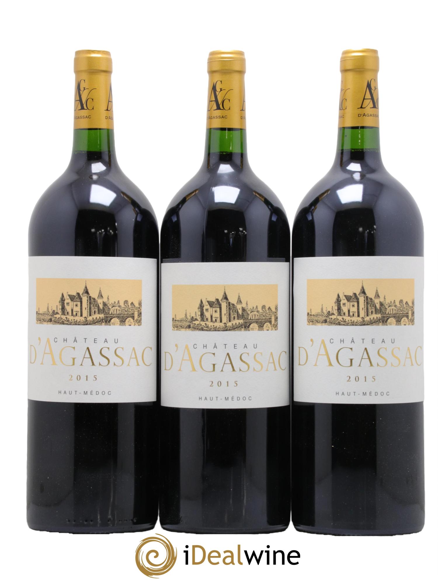 Château d' Agassac Cru Bourgeois  2015 - Lotto di 3 magnum - 0