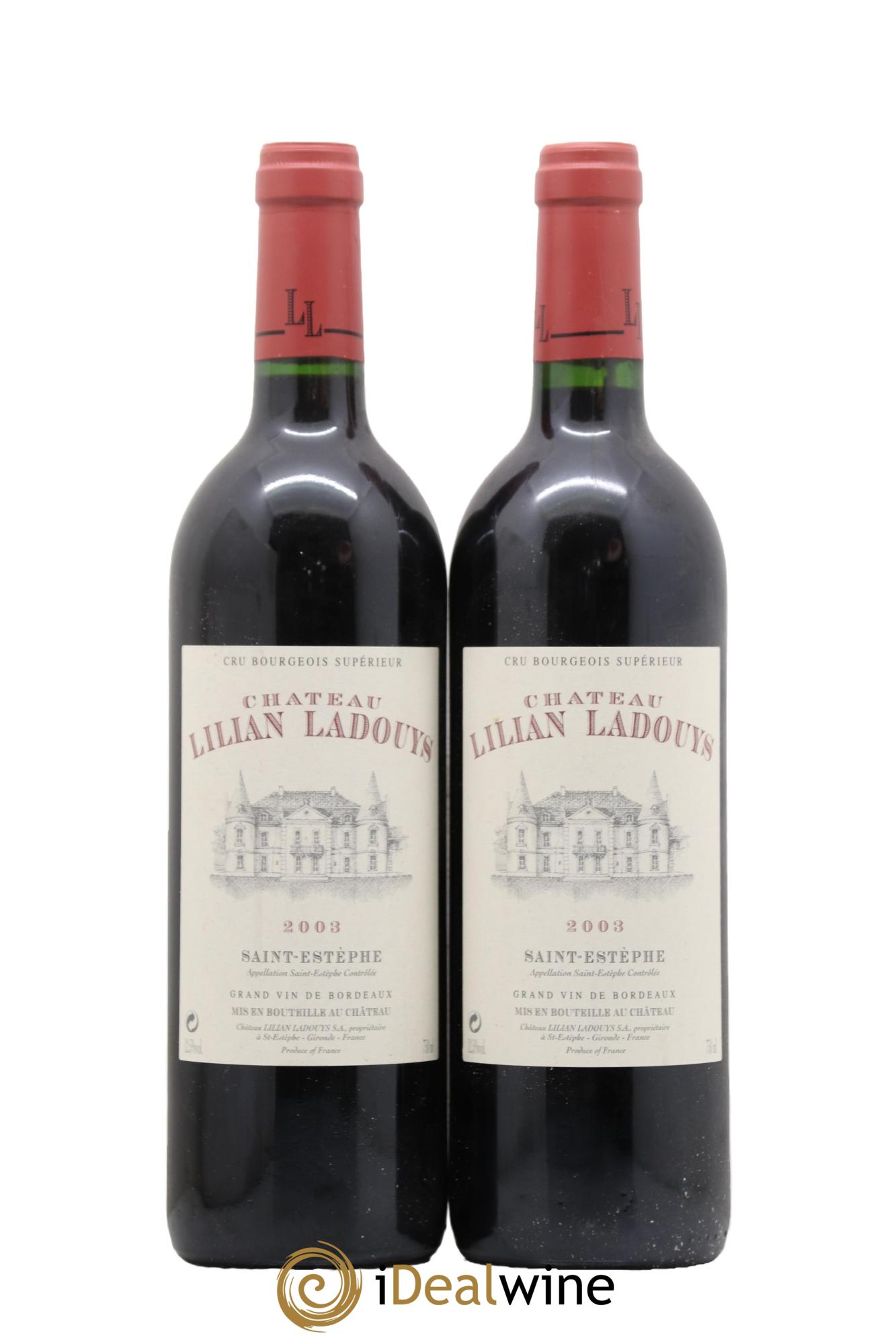 Château Lilian Ladouys Cru Bourgeois 2003 - Posten von 2 Flaschen - 0