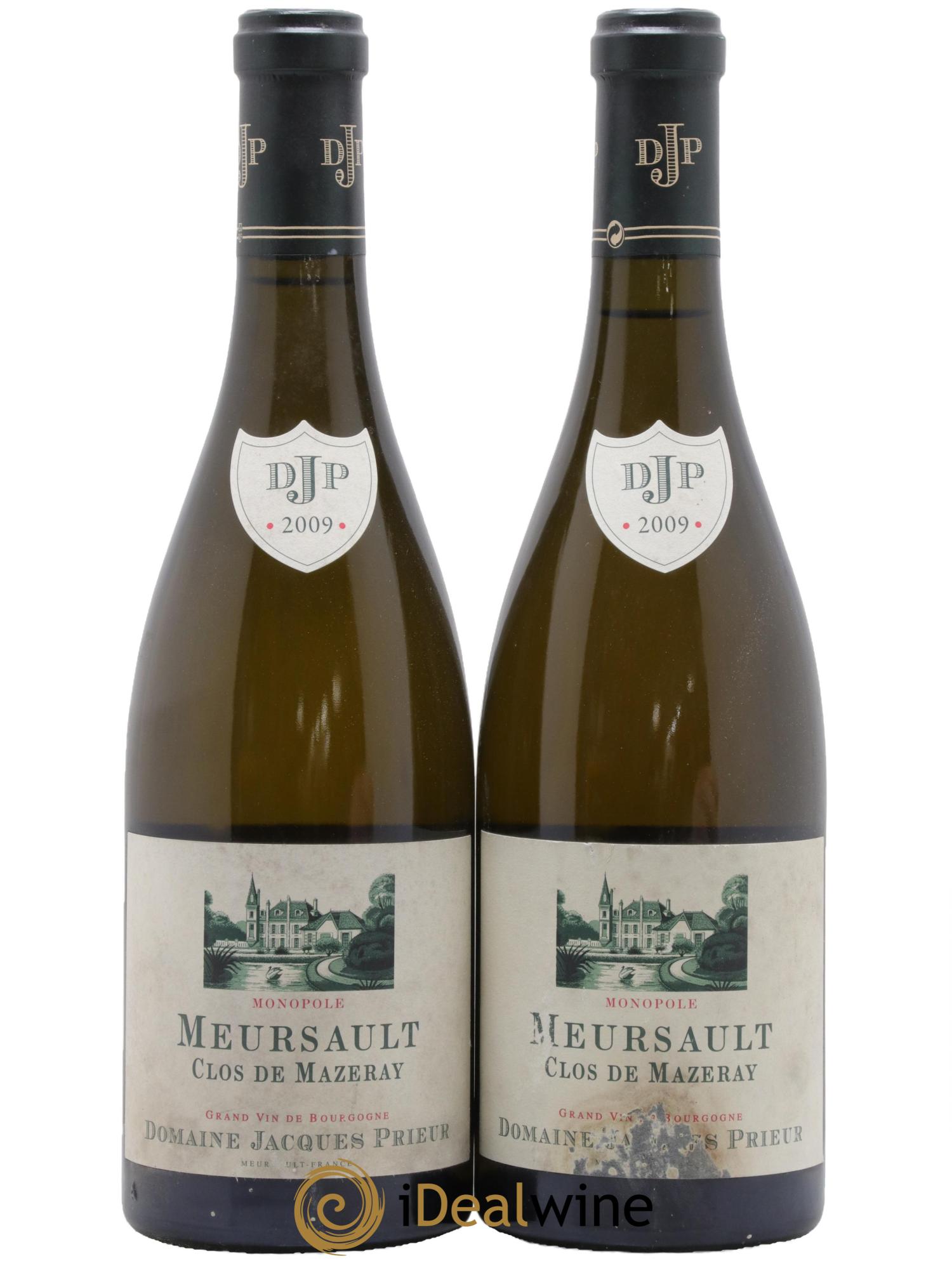 Meursault Clos de Mazeray Monopole Jacques Prieur (Domaine) 2009 - Posten von 2 Flaschen - 0