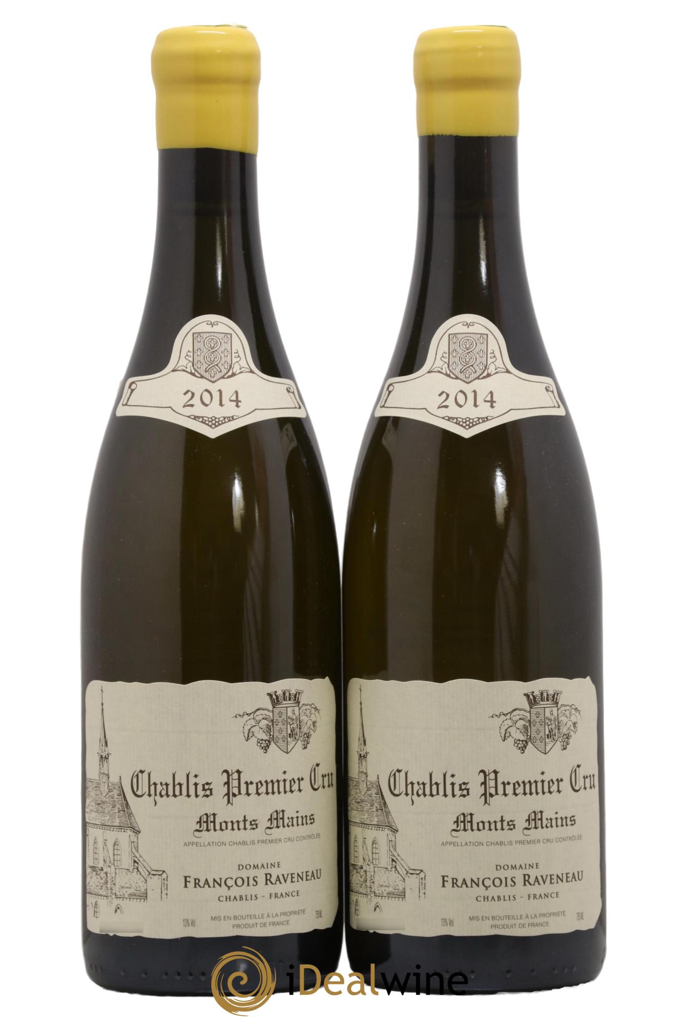 Chablis 1er Cru Monts Mains Raveneau (Domaine) 2014 - Lotto di 2 bottiglie - 0