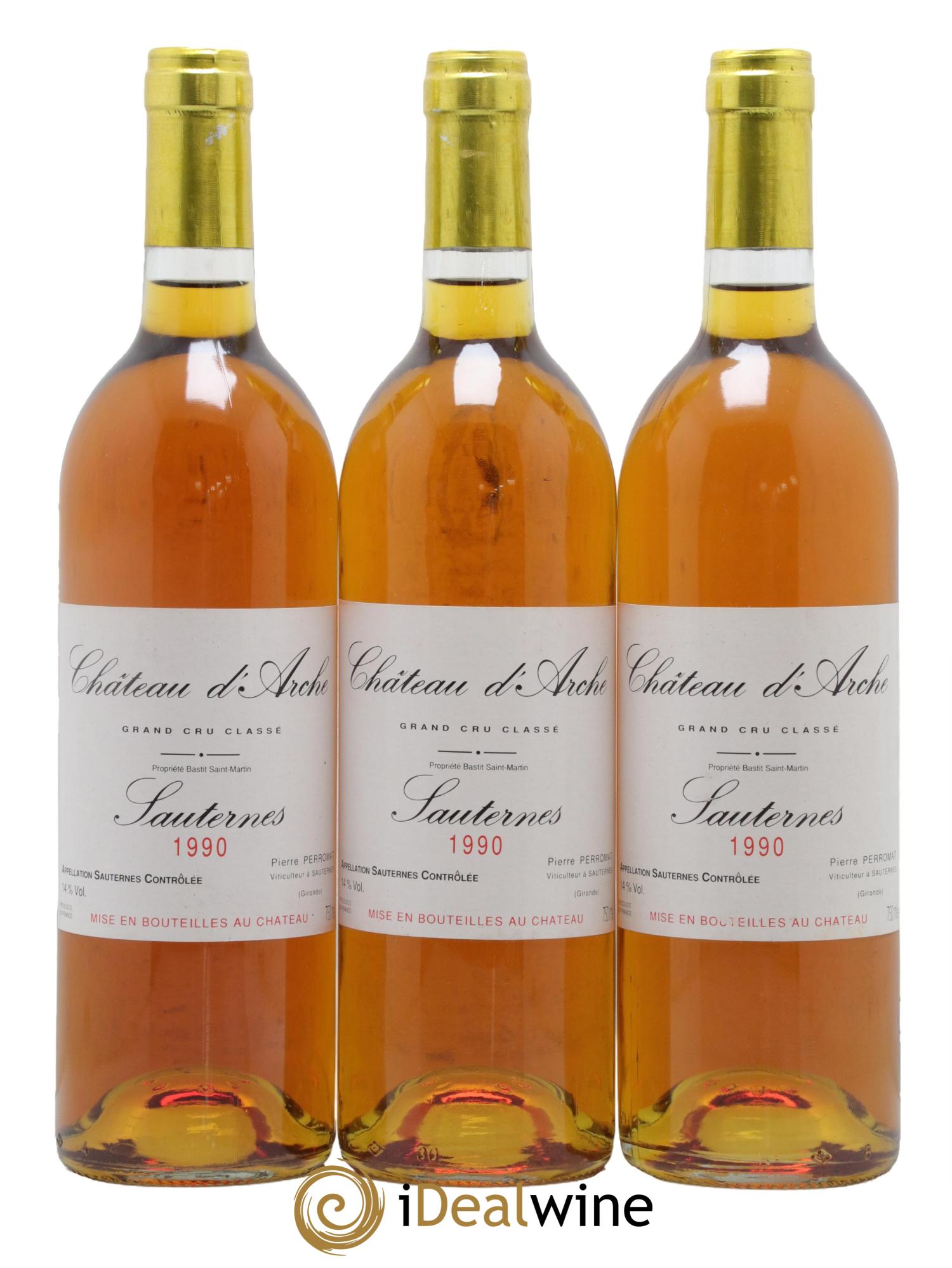 Château d' Arche 2ème Grand Cru Classé 1990 - Lot de 3 bouteilles - 0