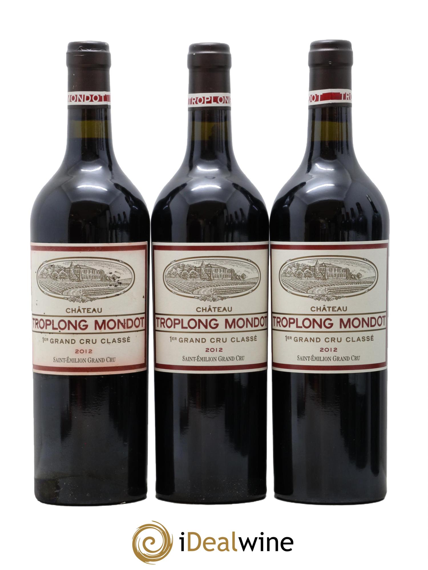 Château Troplong Mondot 1er Grand Cru Classé B 2012 - Lot of 3 bottles - 0