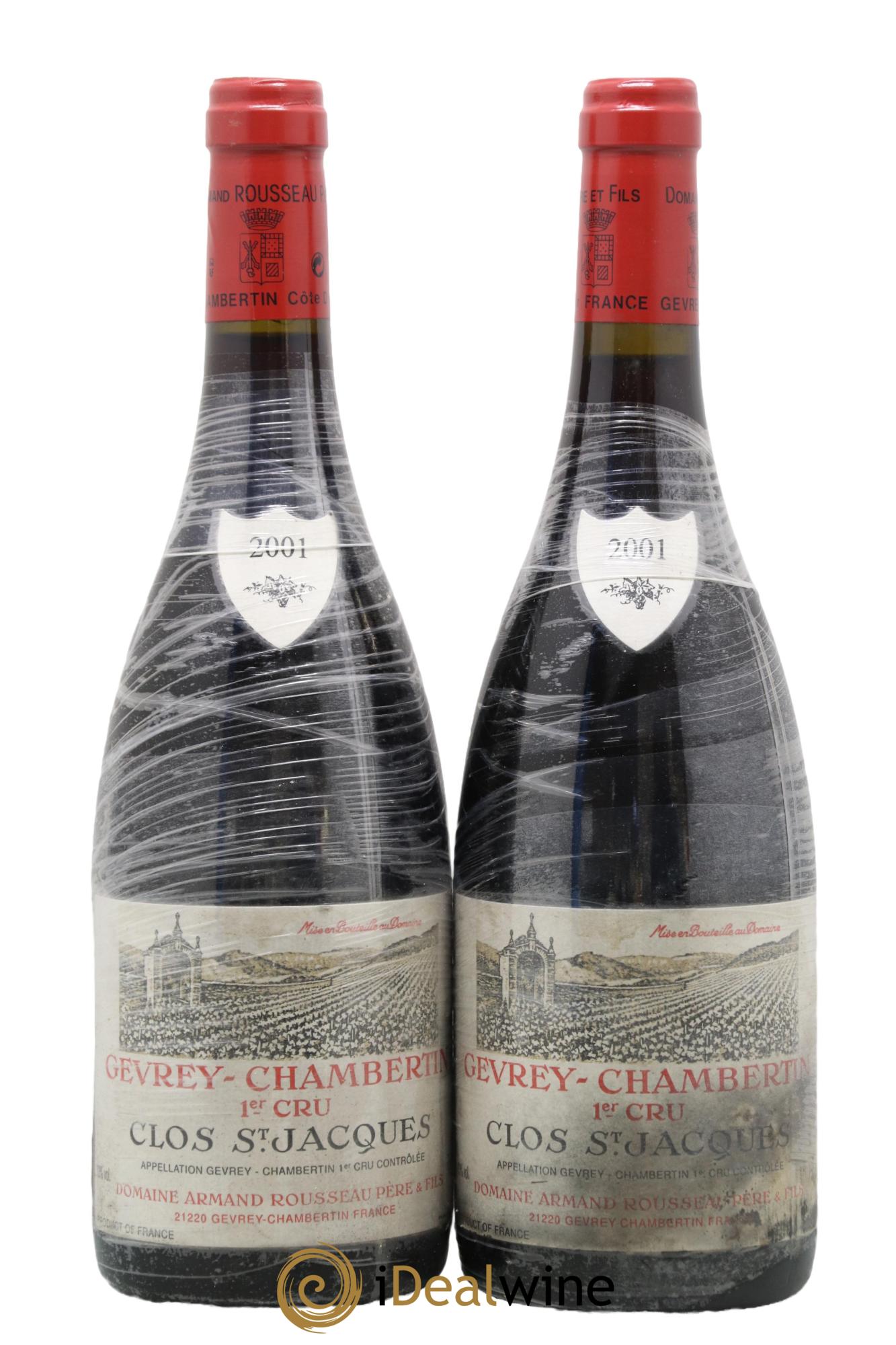 Gevrey-Chambertin 1er Cru Clos Saint-Jacques Armand Rousseau (Domaine) 2001 - Lot de 2 bouteilles - 0