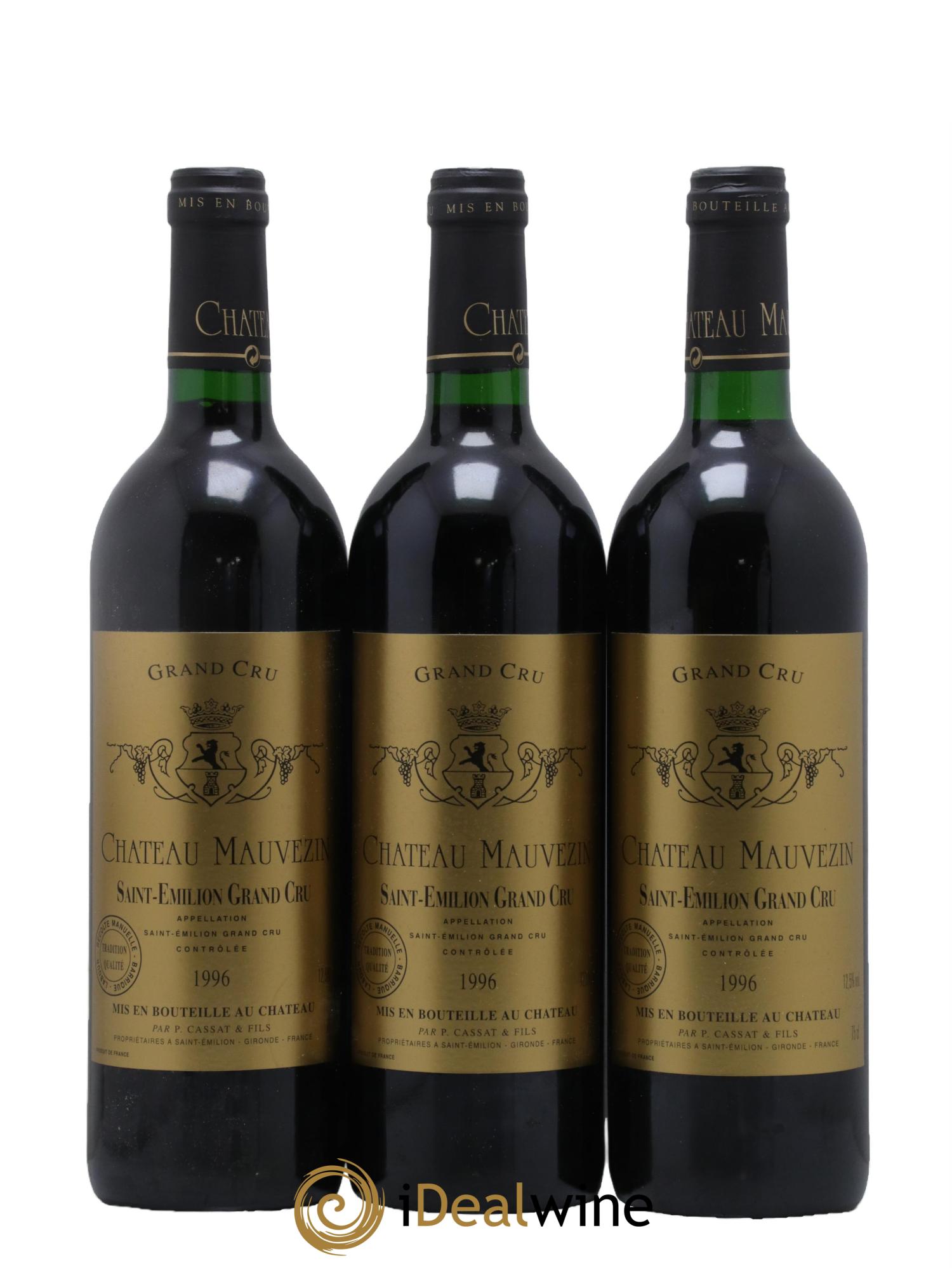 Château Mauvezin 1996 - Posten von 3 Flaschen - 0