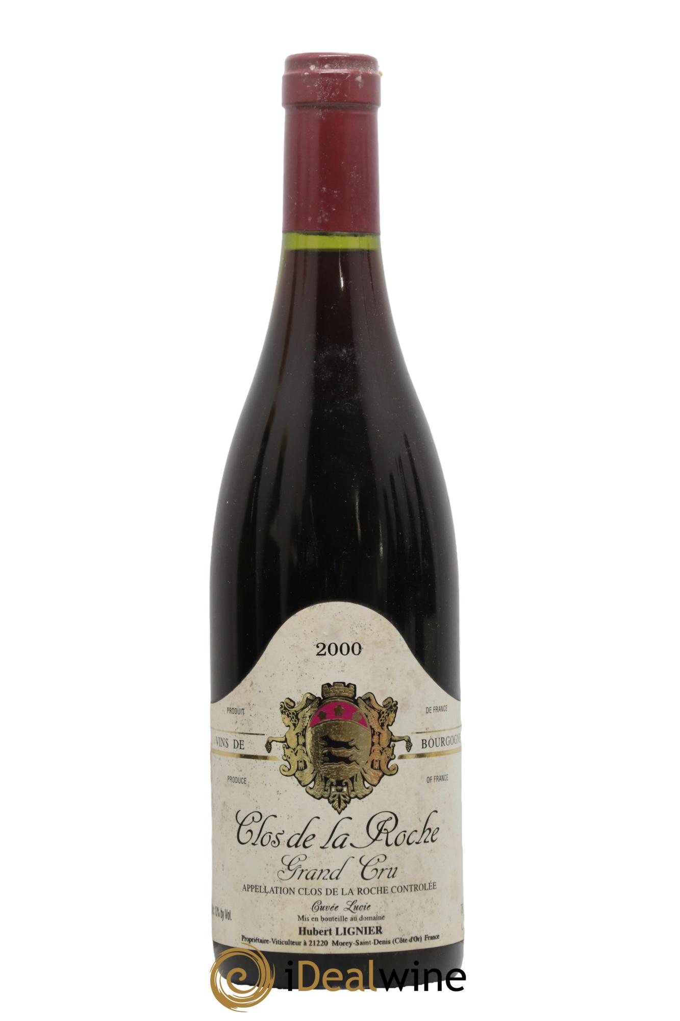 Clos de la Roche Grand Cru Cuvee Lucie Domaine Hubert Lignier 2000 - Lot of 1 bottle - 0