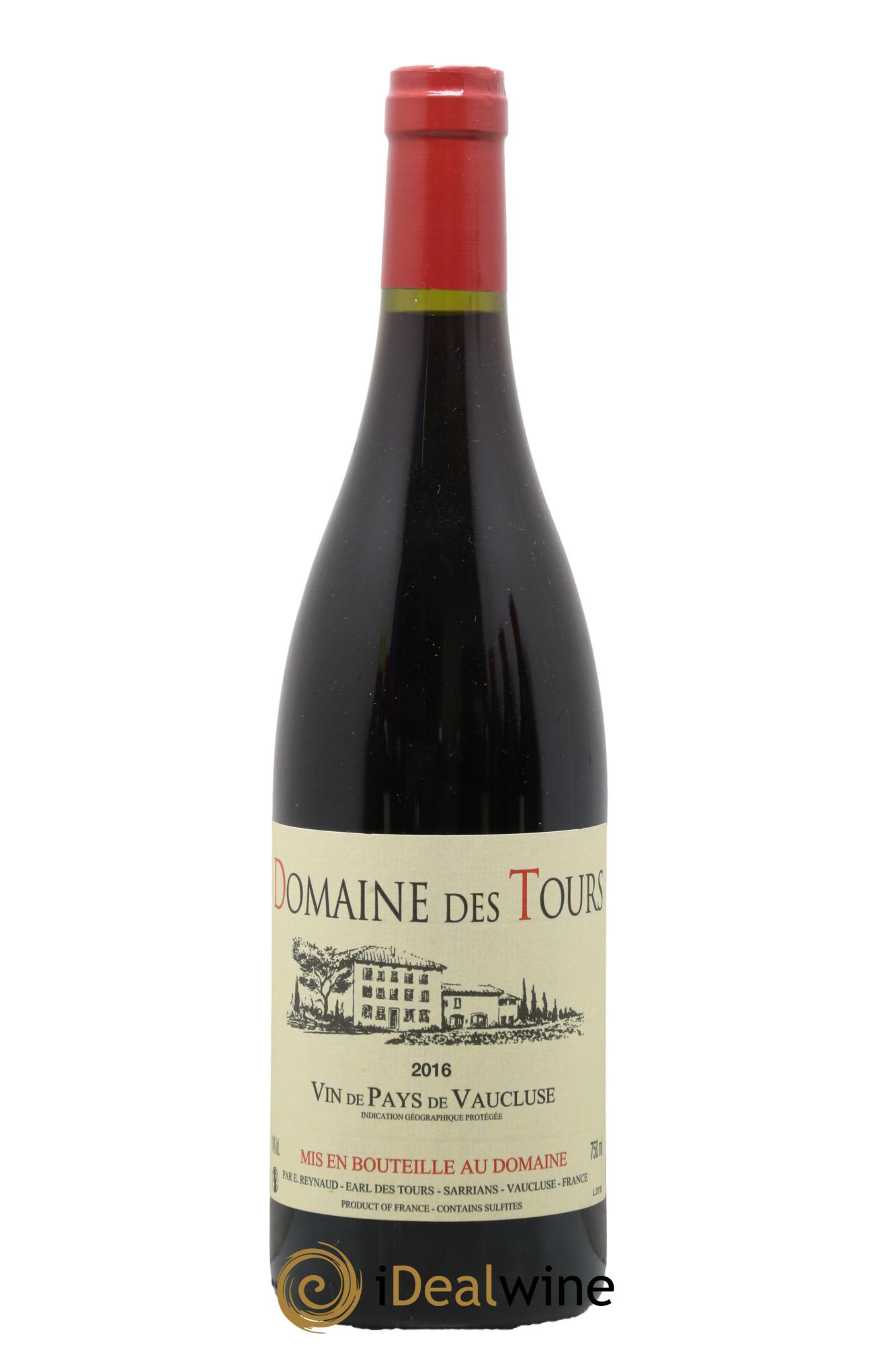 IGP Vaucluse (Vin de Pays de Vaucluse) Domaine des Tours Emmanuel Reynaud 2016 - Lot de 1 bouteille - 0