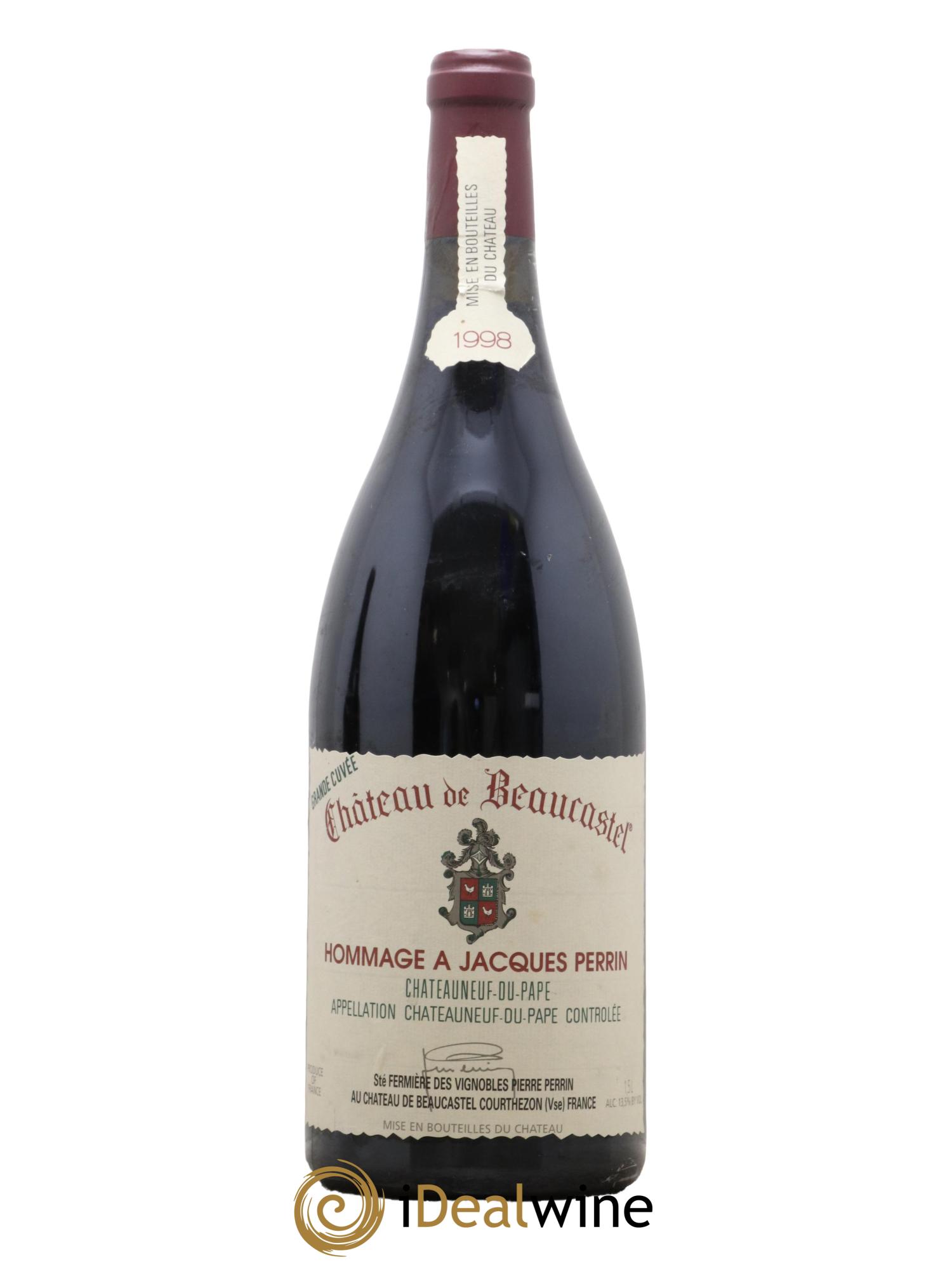 Châteauneuf-du-Pape Château de Château de Beaucastel Hommage à Jacques Perrin Famille Perrin 1998 - Posten von 1 Magnum - 0