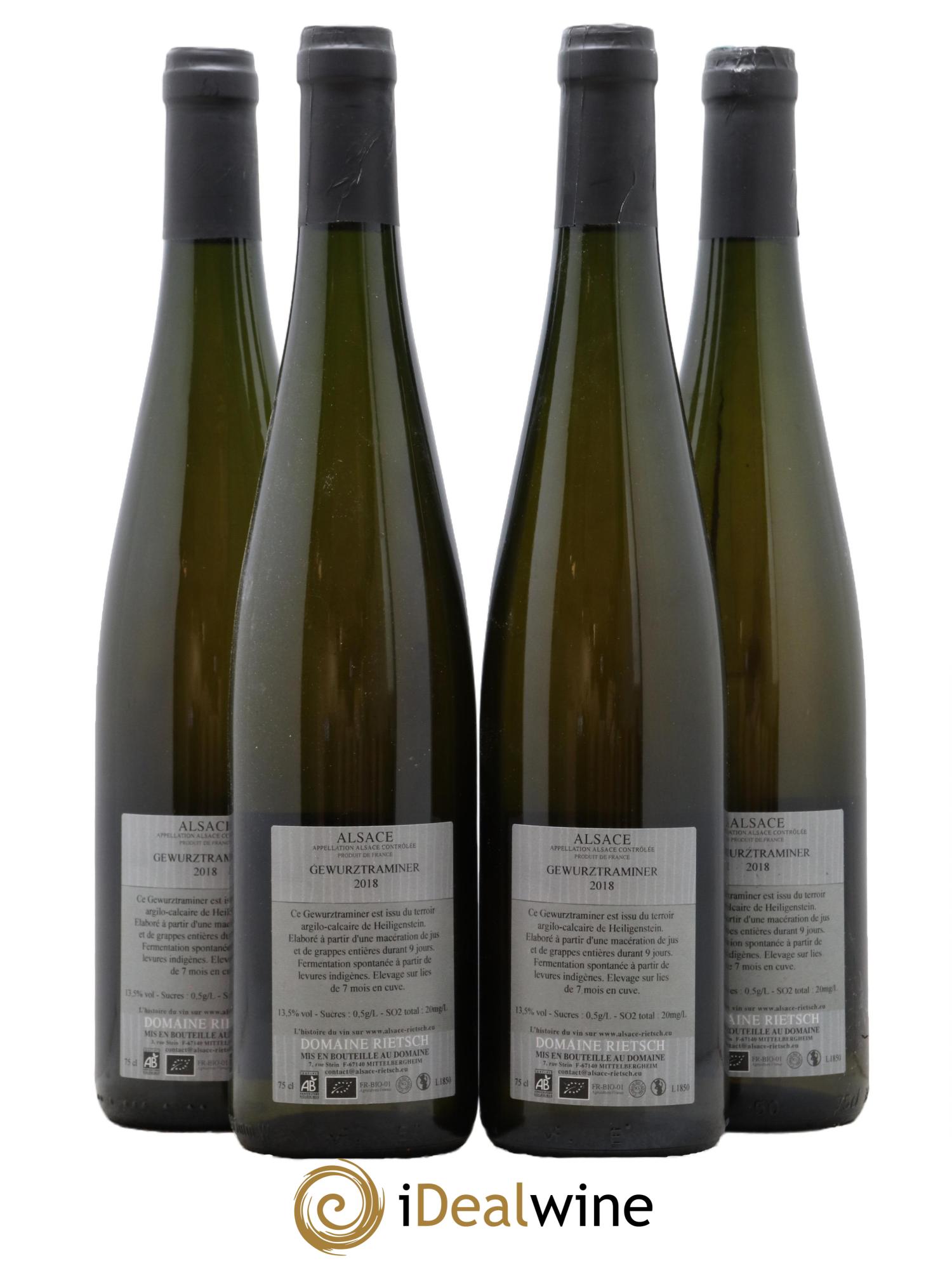 Alsace Gewurztraminer Demoiselle Rietsch 2018 - Lotto di 4 bottiglie - 1