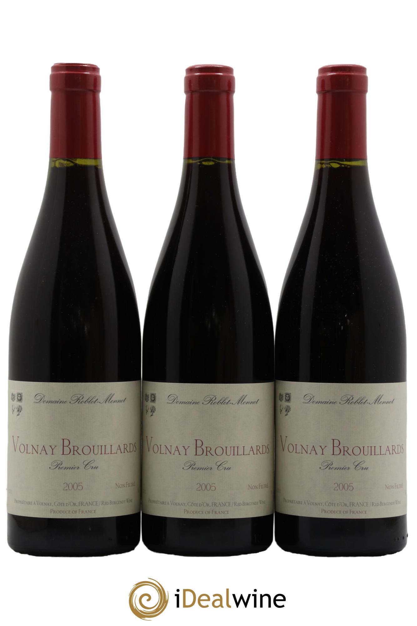 Volnay 1er Cru Brouillards Roblet-Monnot (Domaine)  2005 - Lot de 3 bouteilles - 0