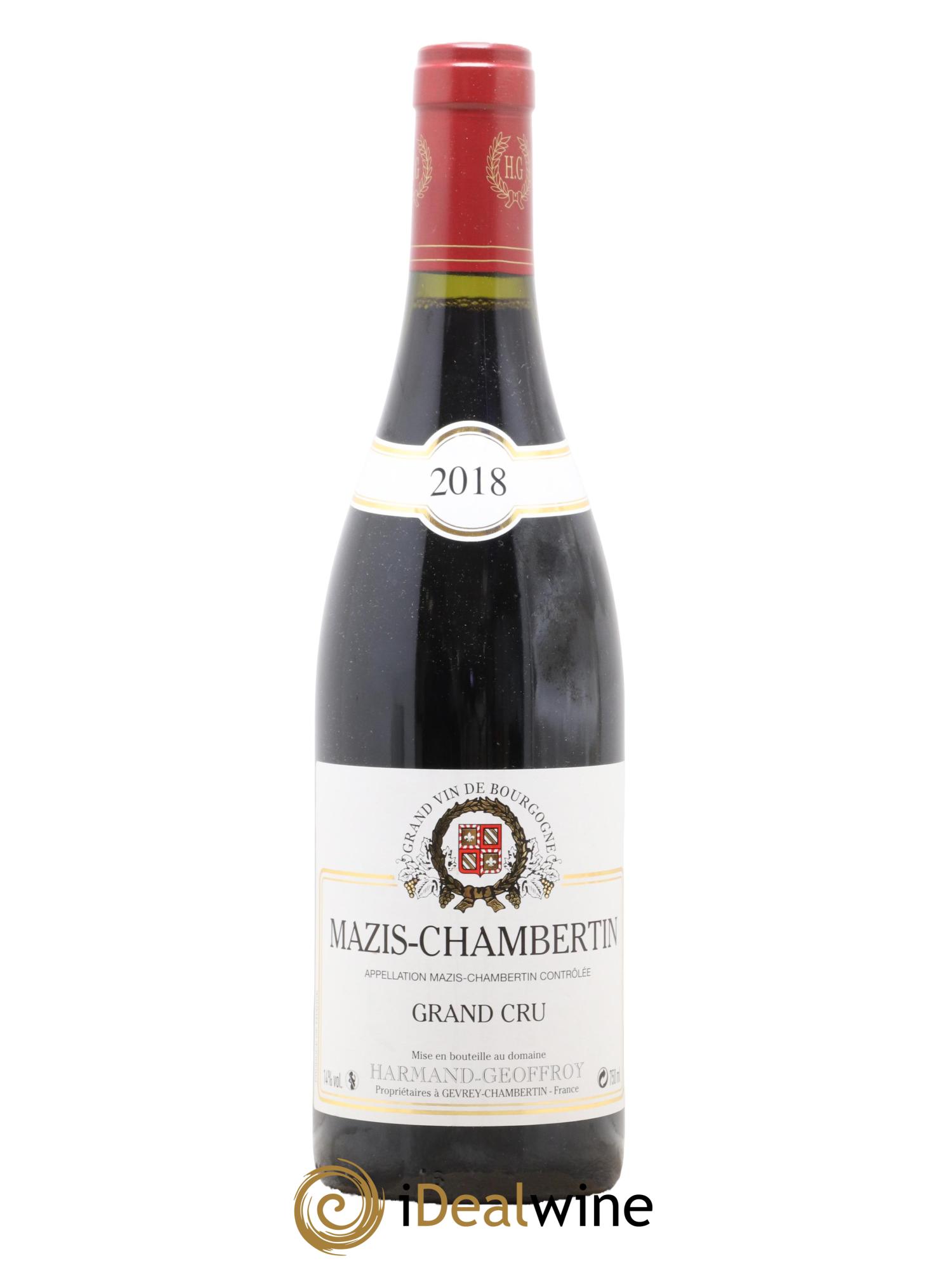 Mazis-Chambertin Grand Cru Harmand-Geoffroy (Domaine) 2018 - Lot de 1 bouteille - 0