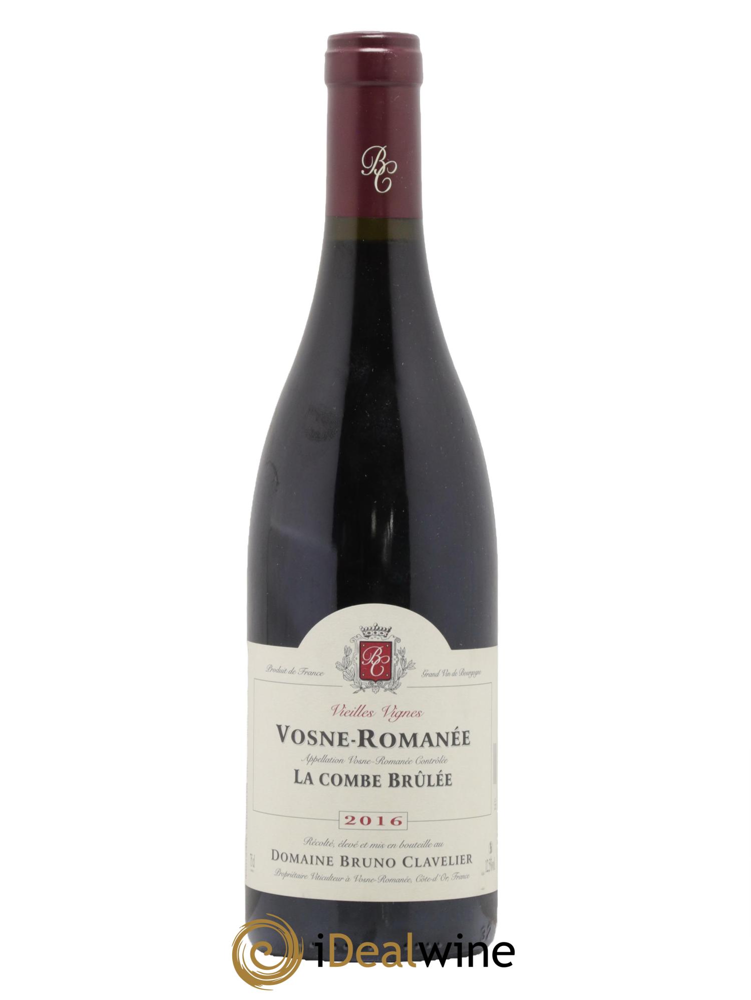 Vosne-Romanée Vieilles vignes La Combe Brûlée Bruno Clavelier 2016 - Lot de 1 bouteille - 0