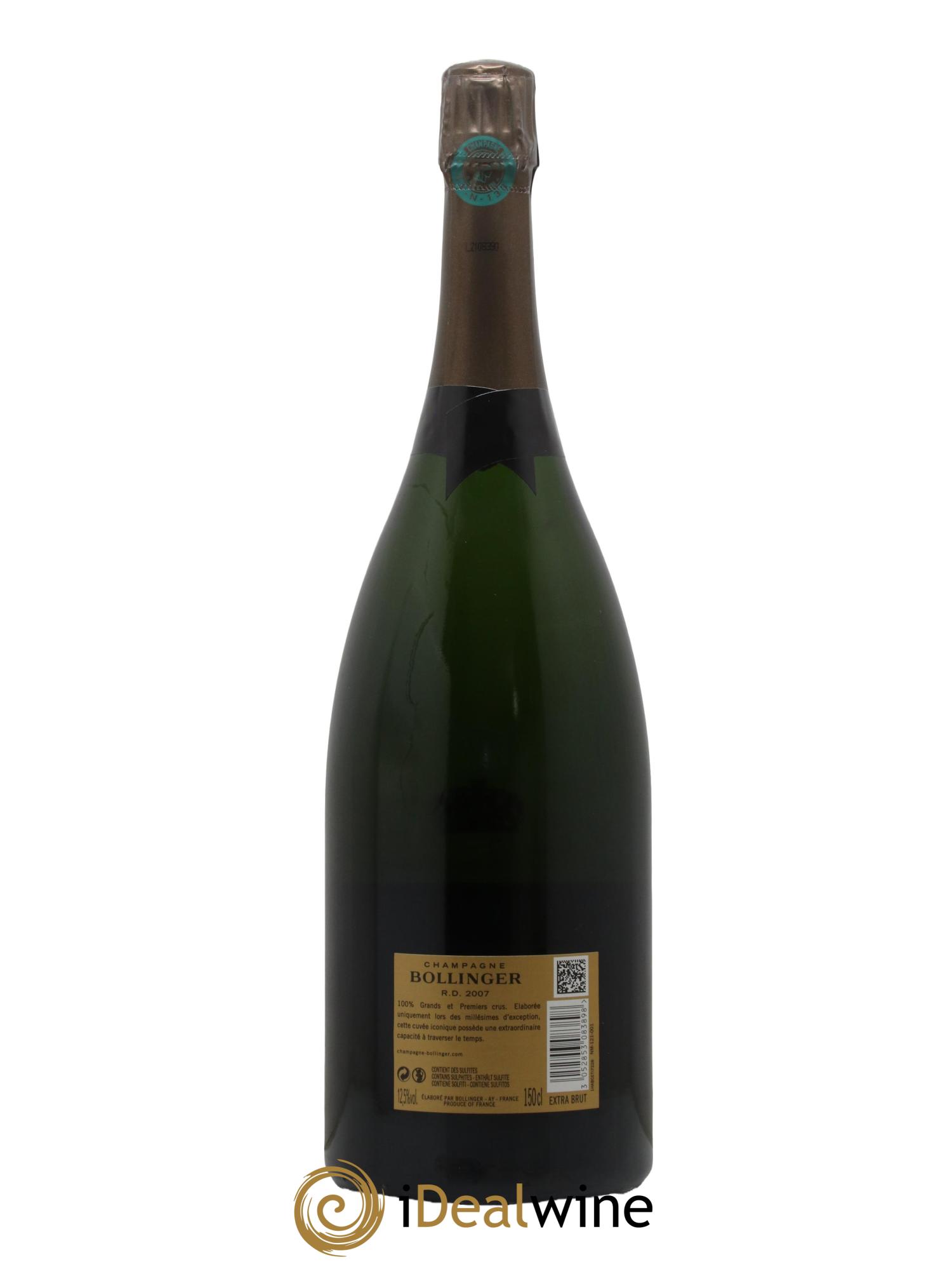 R.D. Extra Brut Bollinger 2007 - Lot of 1 magnum - 1