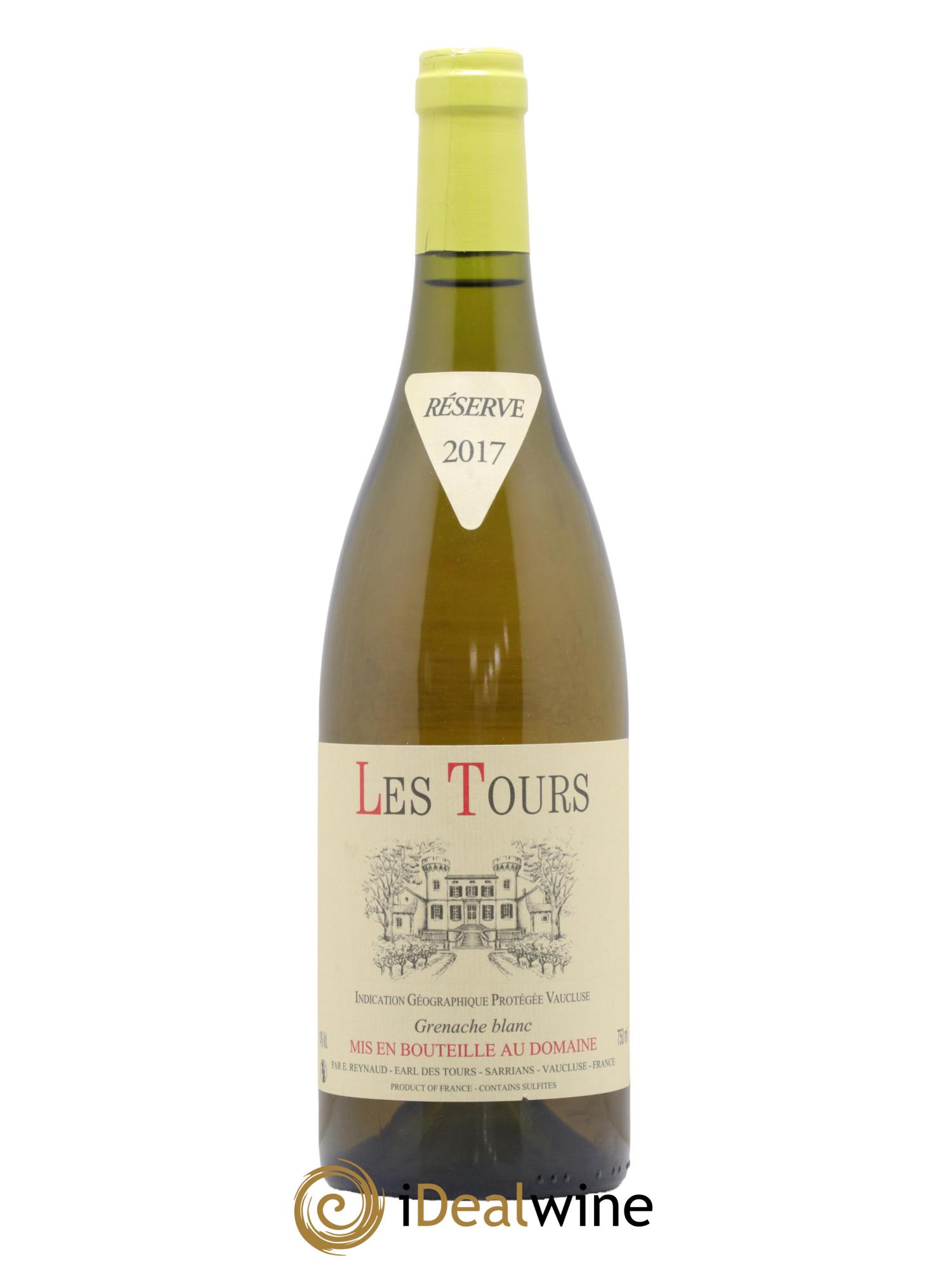 IGP Vaucluse (Vin de Pays de Vaucluse) Les Tours Grenache Blanc Emmanuel Reynaud 2017 - Lot de 1 bouteille - 0