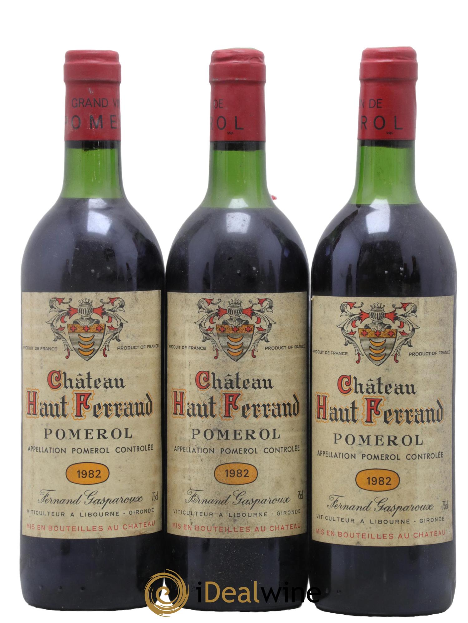 Château Haut Ferrand 1982 - Lot de 3 bouteilles - 0