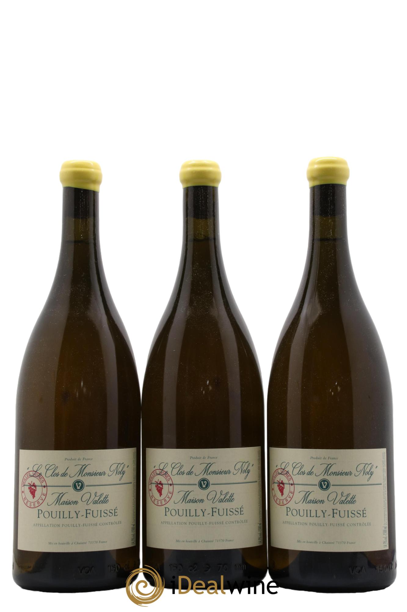 Pouilly-Fuissé Clos de Monsieur Noly Vieilles Vignes Valette (Domaine) - Lot of 3 magnums - 0