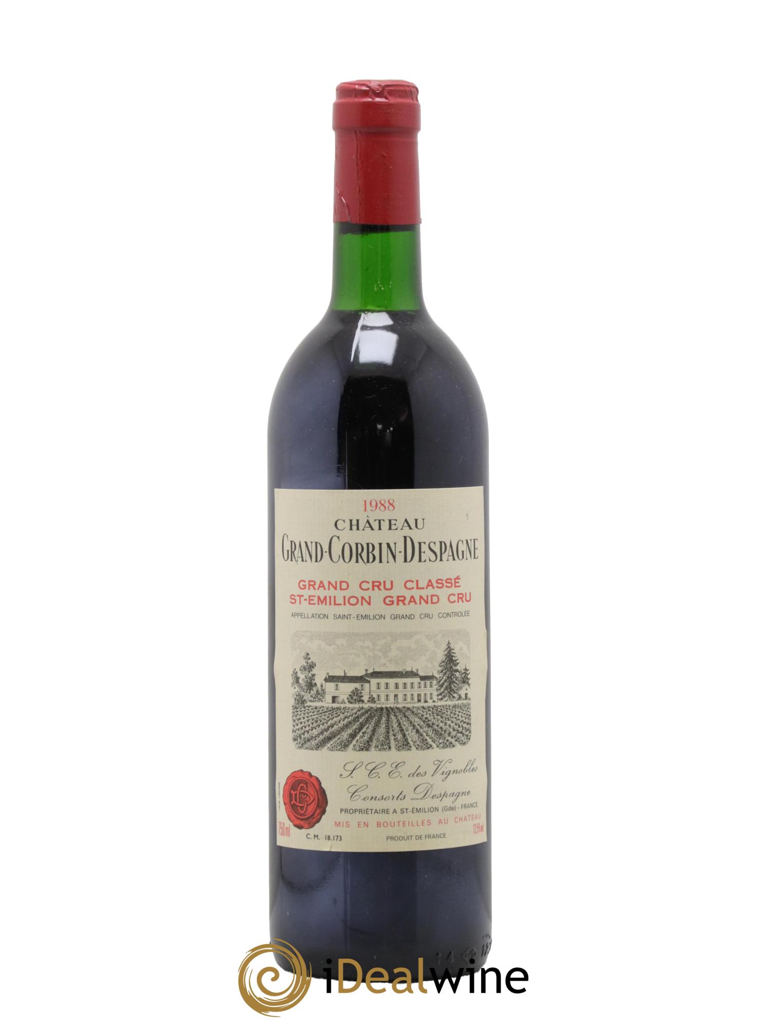 Château Grand Corbin Despagne Grand Cru Classé 1988 - Lotto di 1 bottiglia - 0